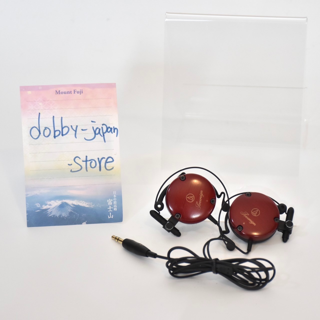 Audio Technica ATH-EW9 Ear Fit Clip-On Headphones Wooden Wood Brown JAPAN Used