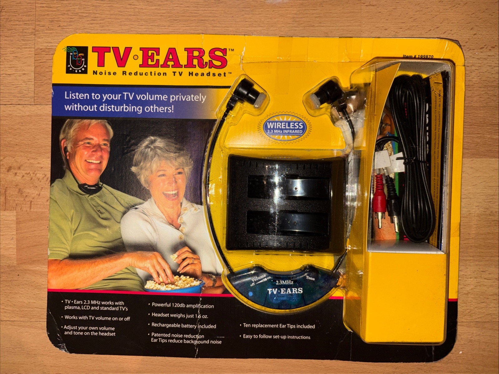 New TV EARS Wireless Noise Reduction TV Headset.  2.3 MHz, Item #195970