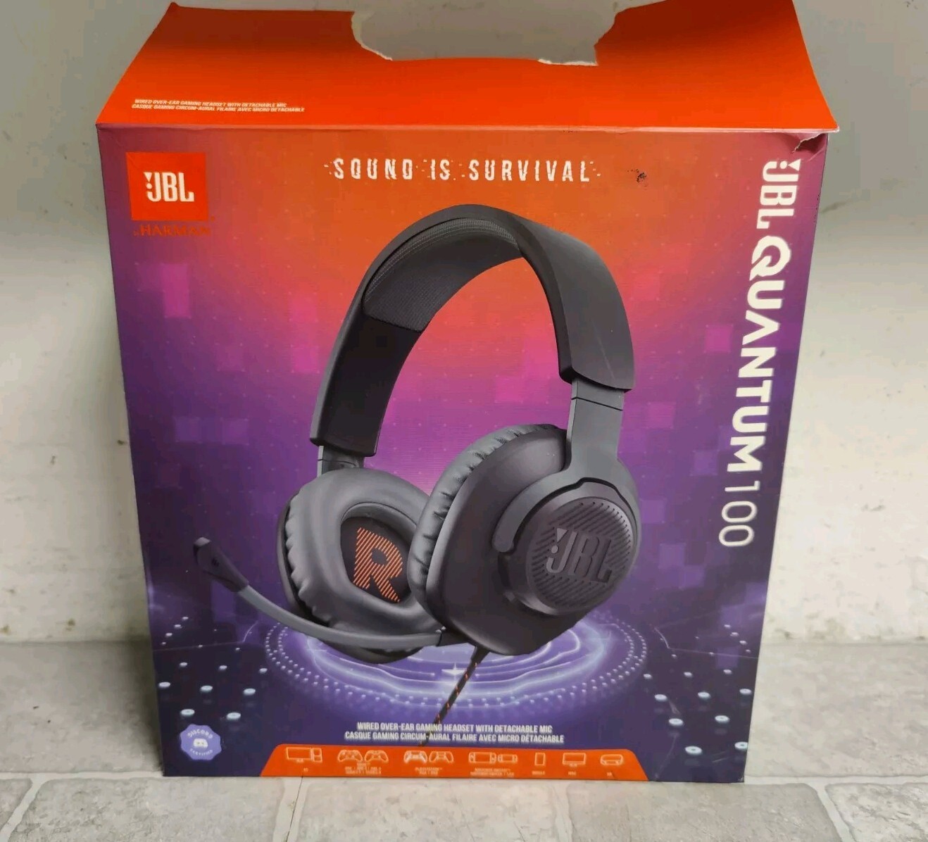 JBL Quantum 100 Wired Over-Ear Gaming Headphones