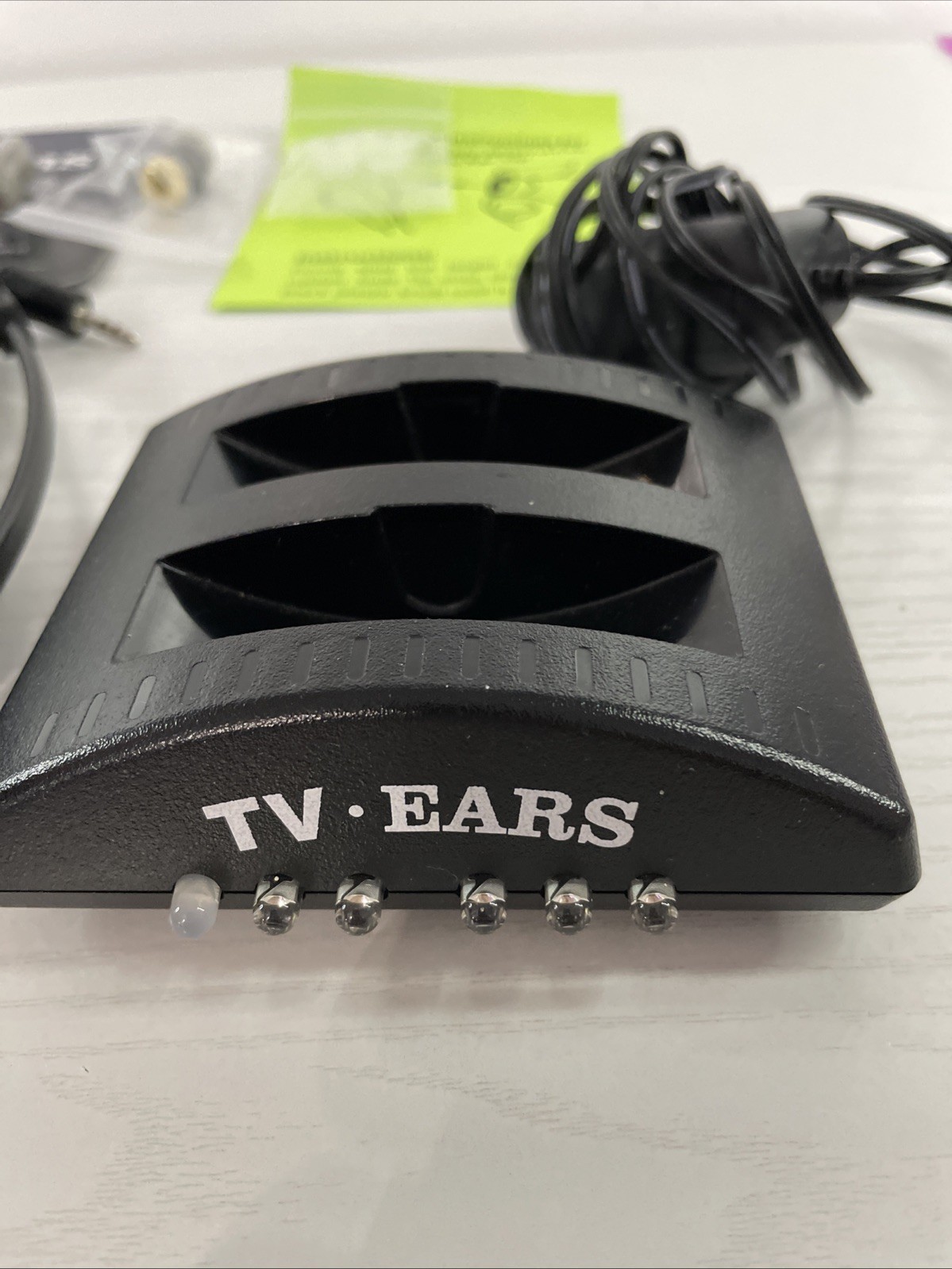 TV Ears 2.3MHz Headphones w/ Charging Base Unit for Headphone System