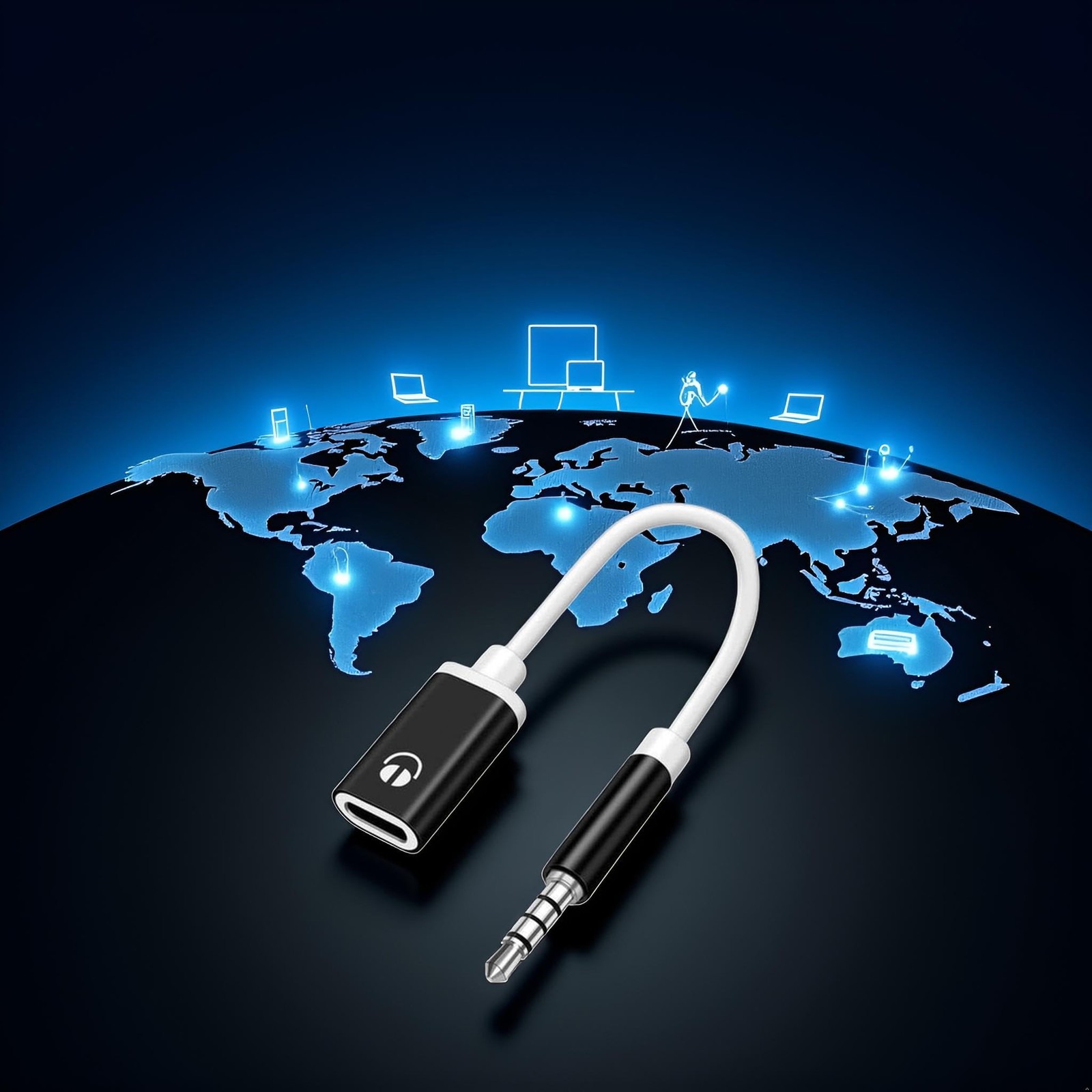 Headphone Jack Adapter,3.5mm Male to TypeC Female Audio Cable Cord,USB C to Aux