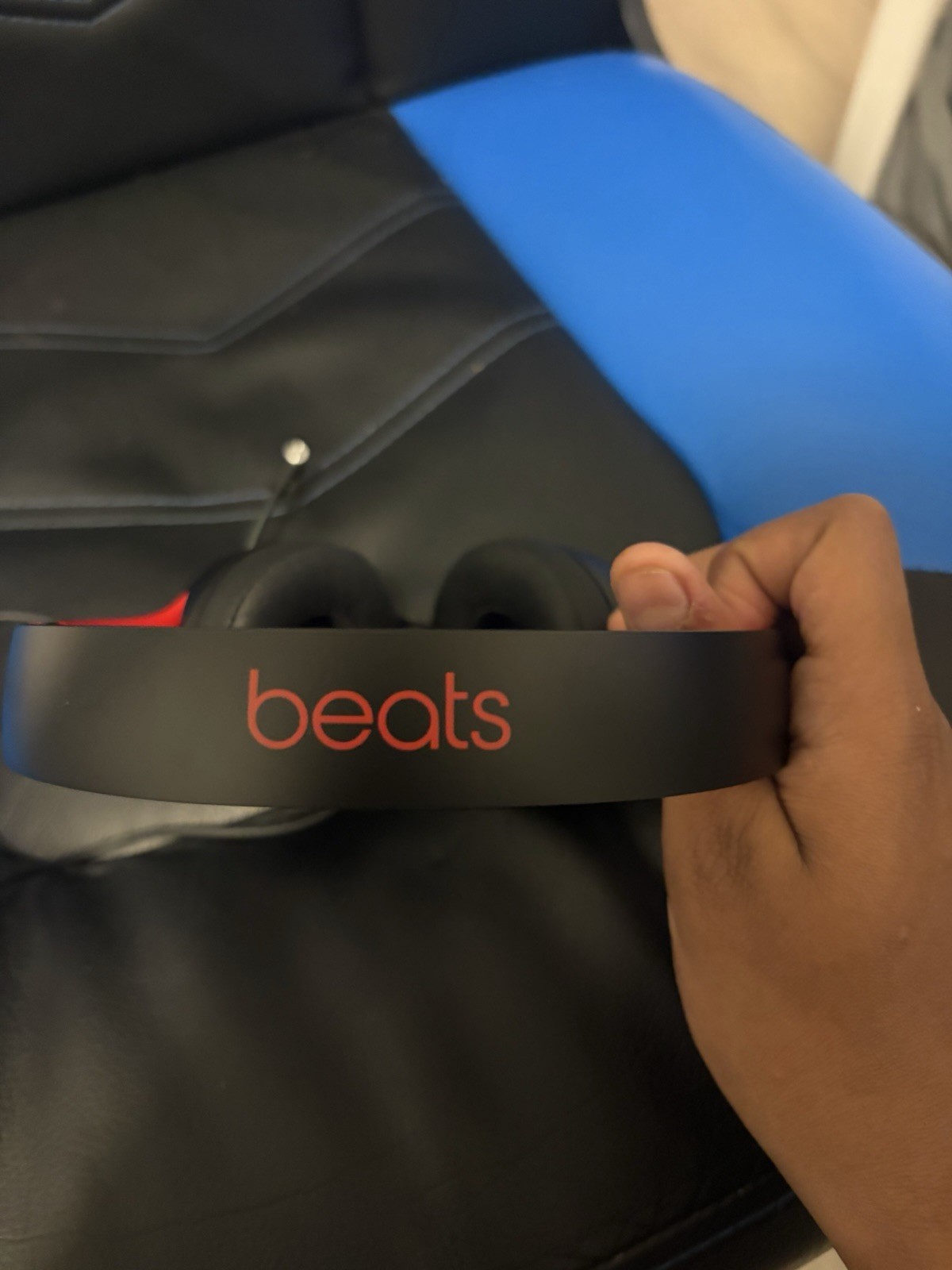 NEW! Beats by Dre Solo3 Wired Headphones Black and Red DEMO VERSION!!! READ!