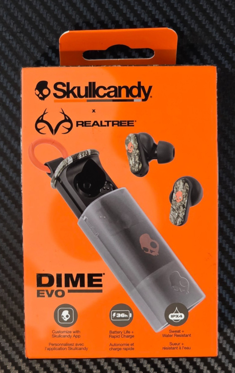 Skullcandy Dime Evo Wireless Earbuds, Bluetooth Headphones True Black Ltd Ed
