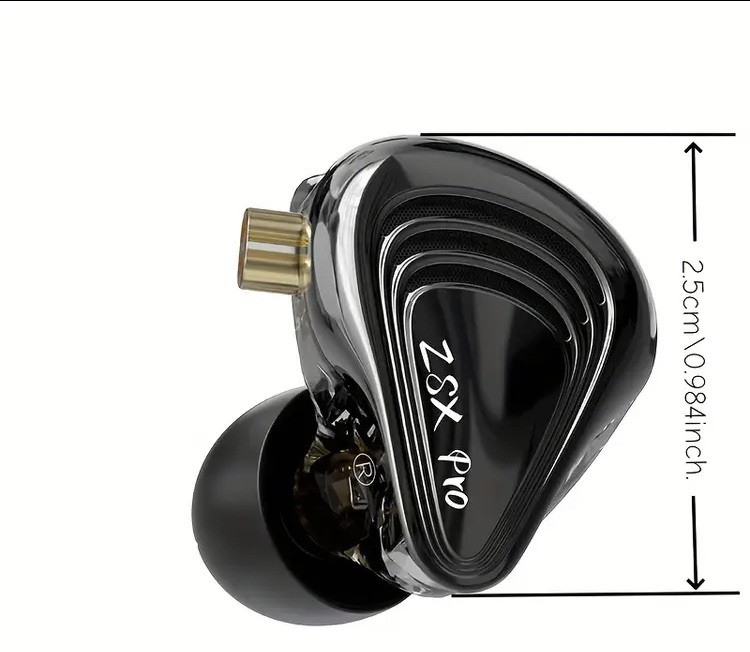 KZ Zsx pro 5BA 1DD Hybrid Drive 10Mm Dynamic Driver Unit Earphones 3.5mm Cable