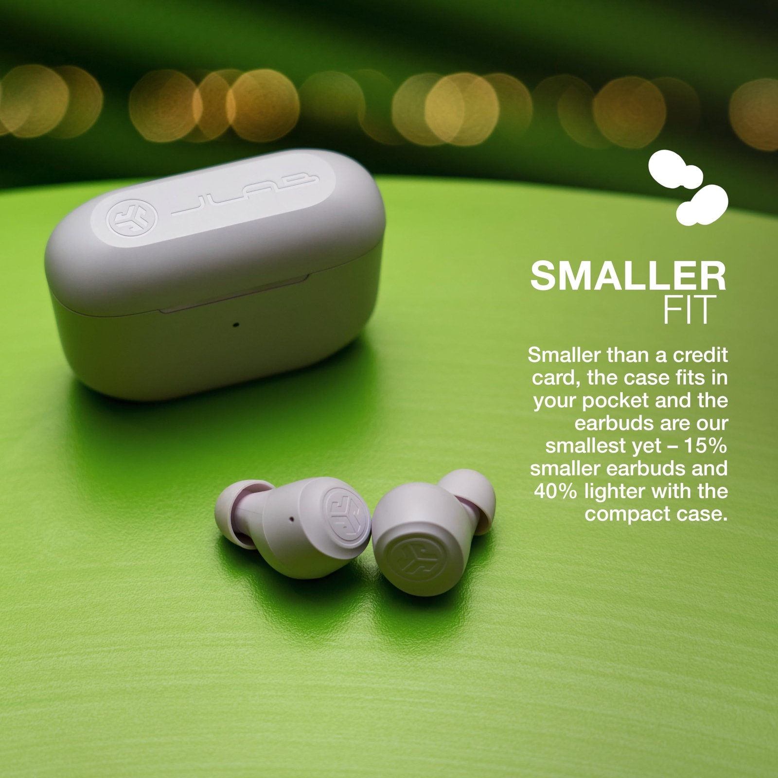 JLab GO Air POP True Wireless Earbuds Bluetooth Small Compact Long Battery Life