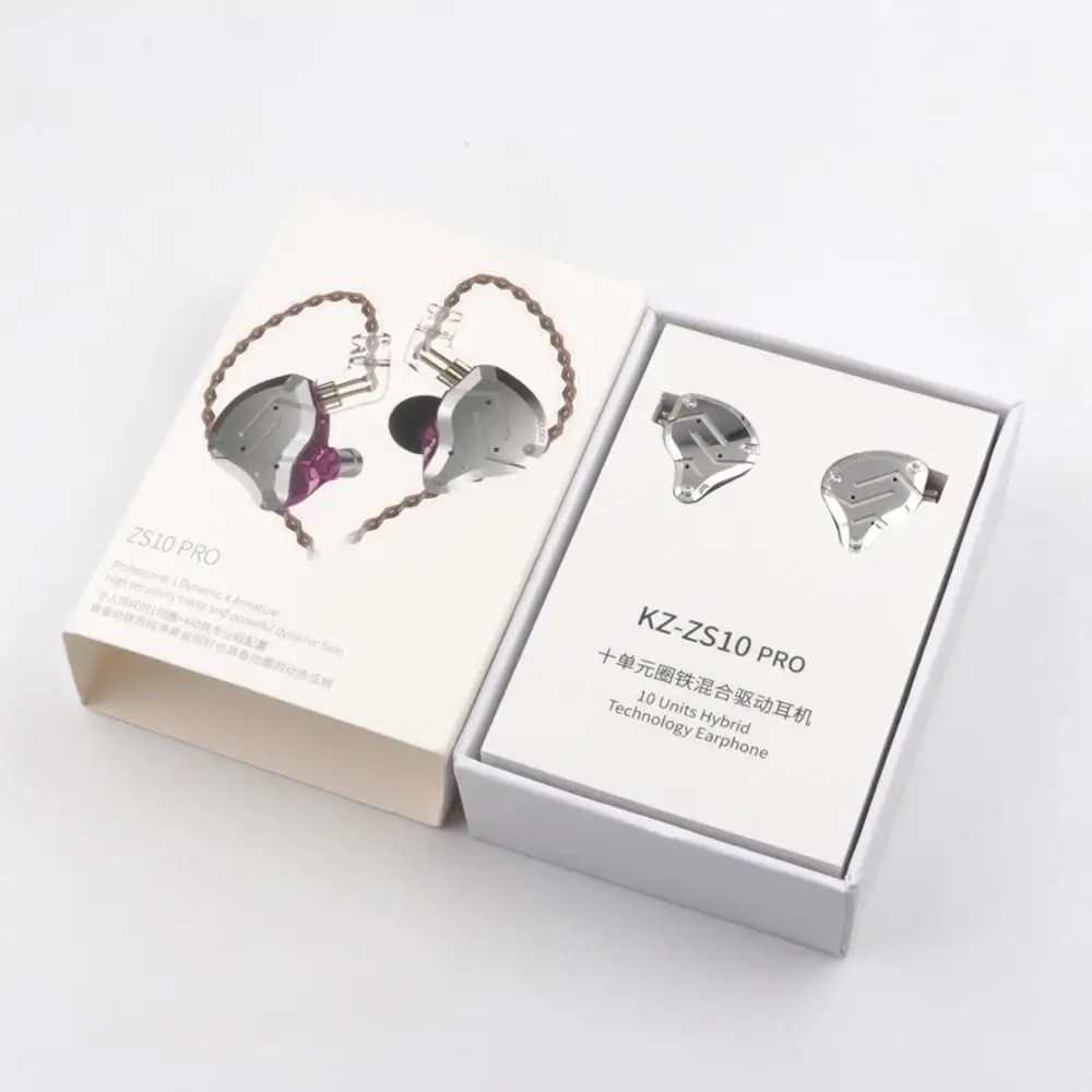 KZ ZS10 Pro 4BA+1DD 5 Driver In-Ear Hifi Metal Earphones With Detachable Cable