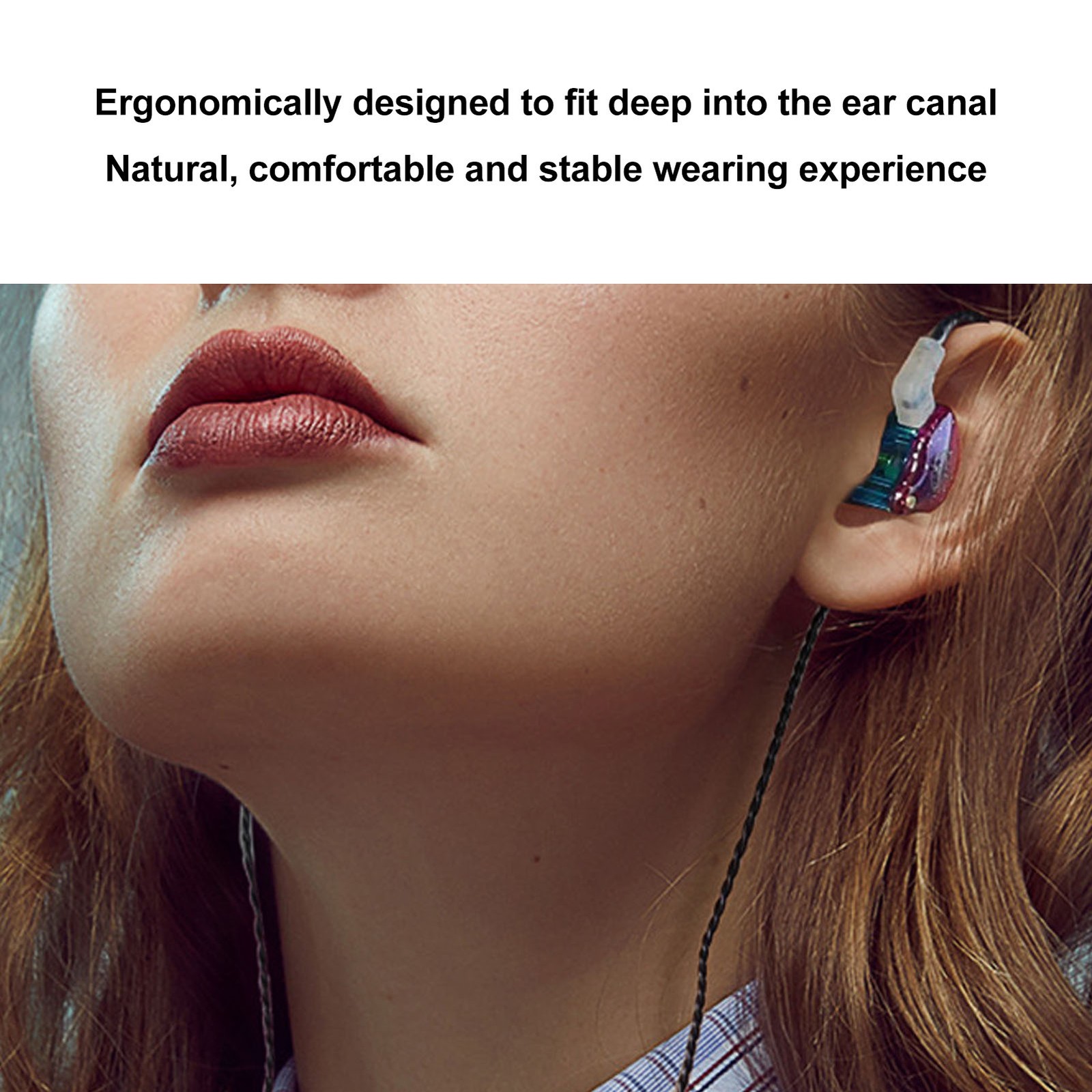 Sports Wired Headphones 0.75mm Dual Pin Port Type C Ergonomic Design Comfor GPRV