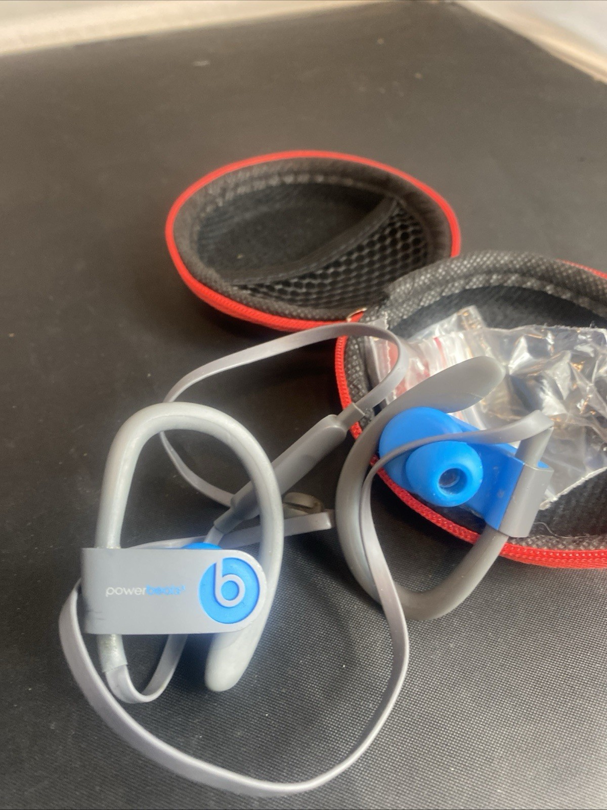 Beats by Dr. Dre Powerbeats2 Earbud Headphones Gray Blue See Description