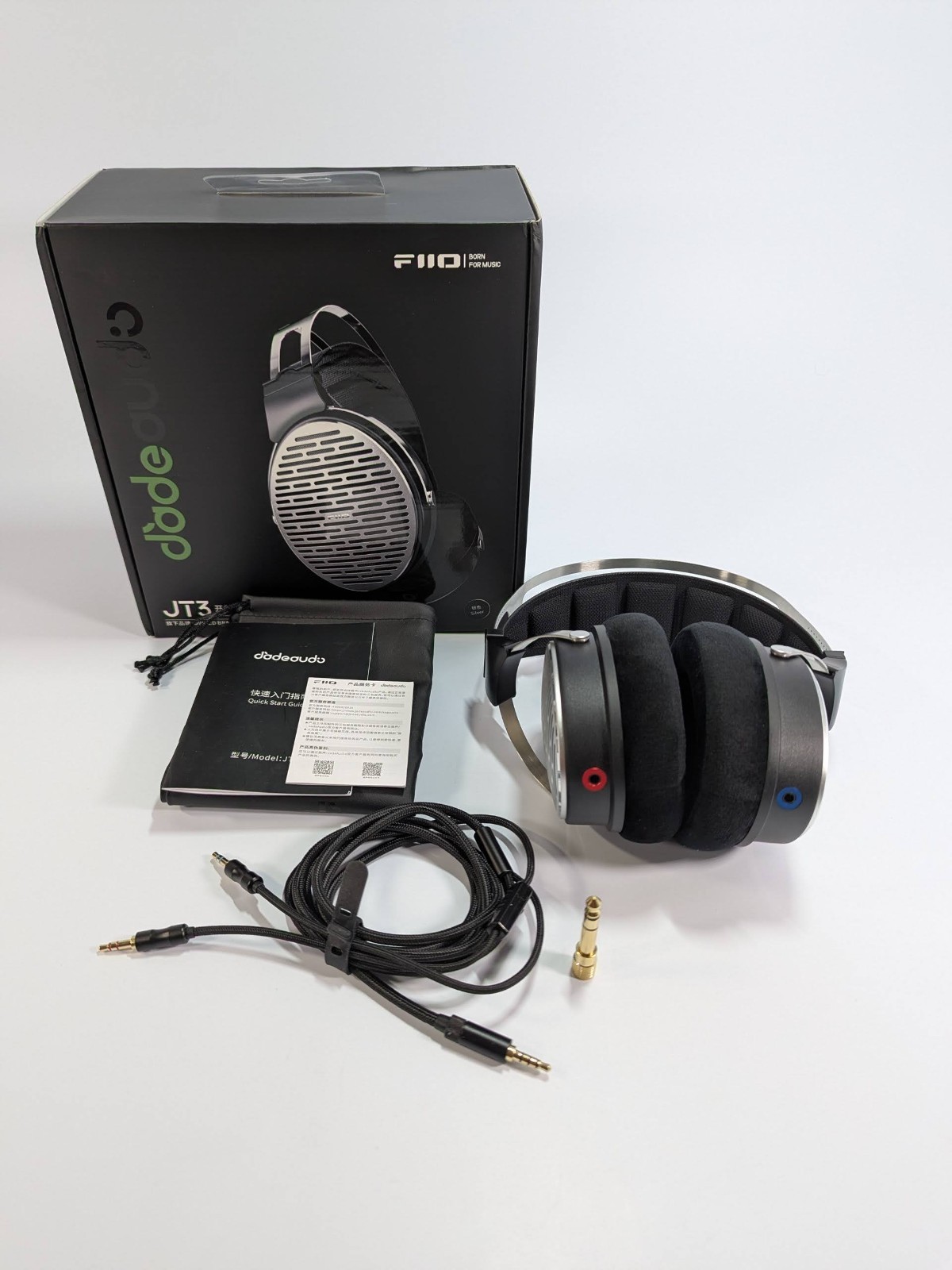 FiiO JT3 Hi-Fi Headphones – Aluminum-Magnesium Build – 80 Ohm – 53mm Drivers
