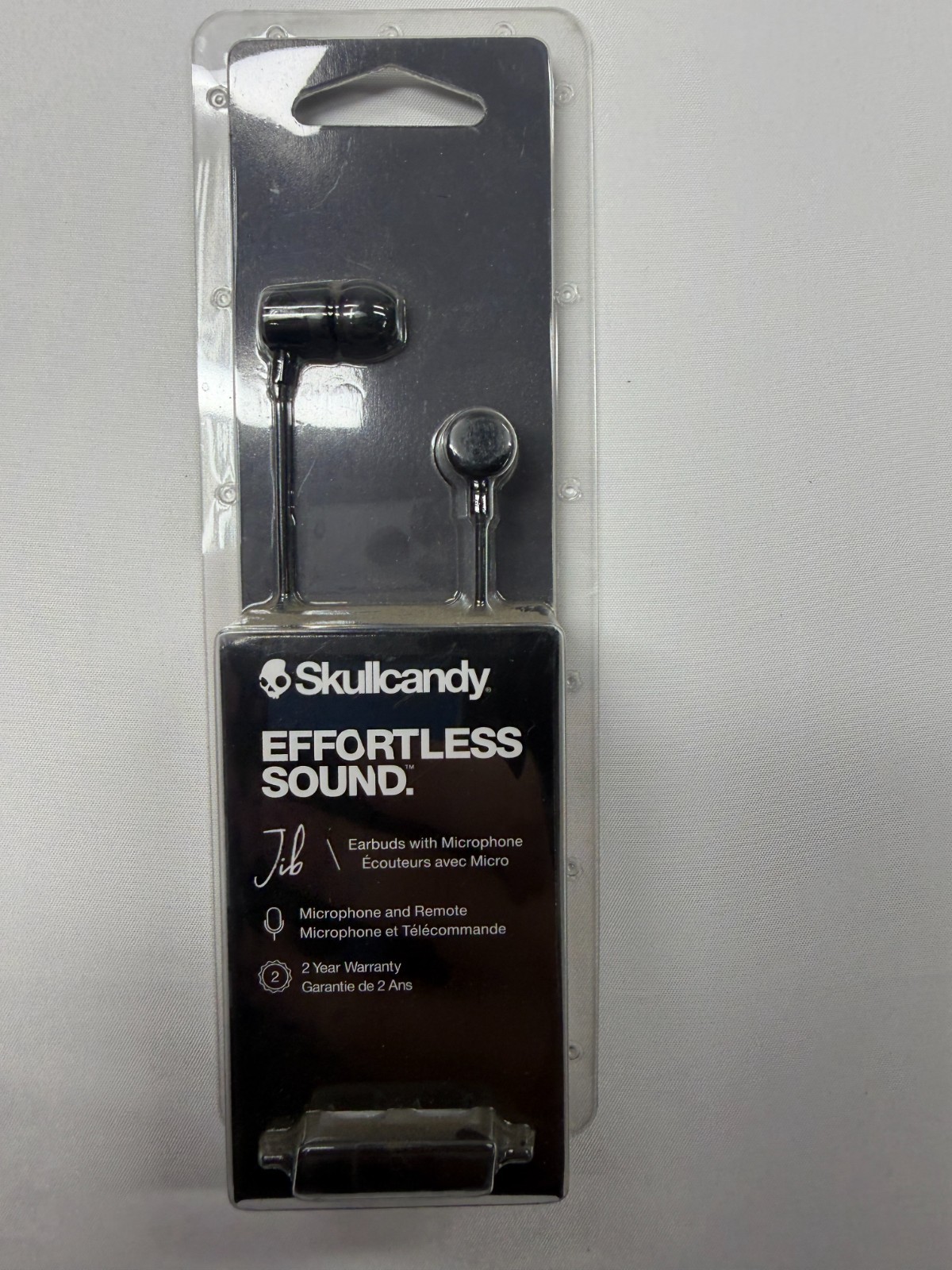 Skullcandy Jib In-Ear Wired Earbuds Black Effortless Sound w/On-Cable Mic 2-Pack