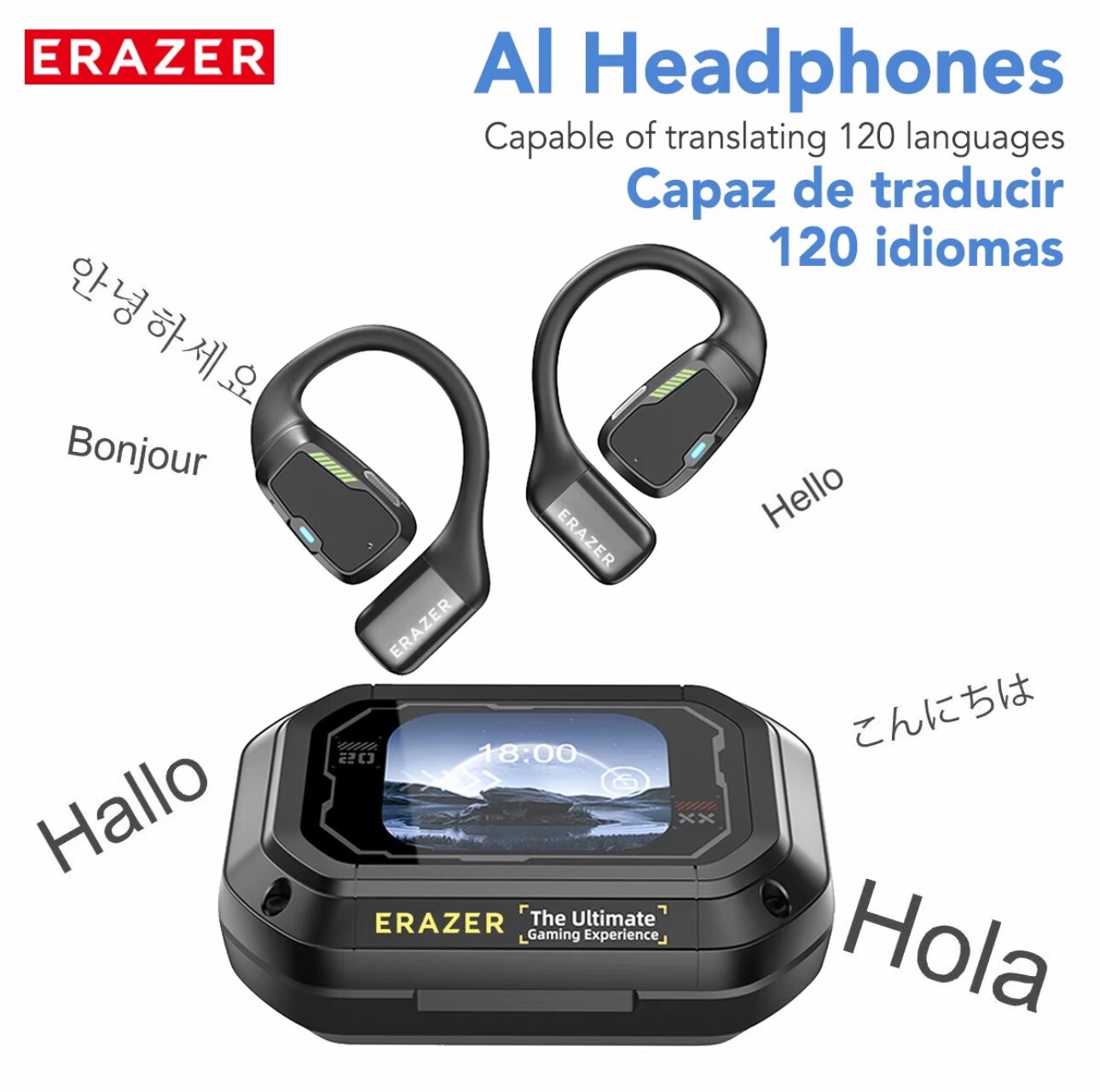 ERAZER XP6 Translate Earbuds Open Free Wireless Bluetooth Earbuds