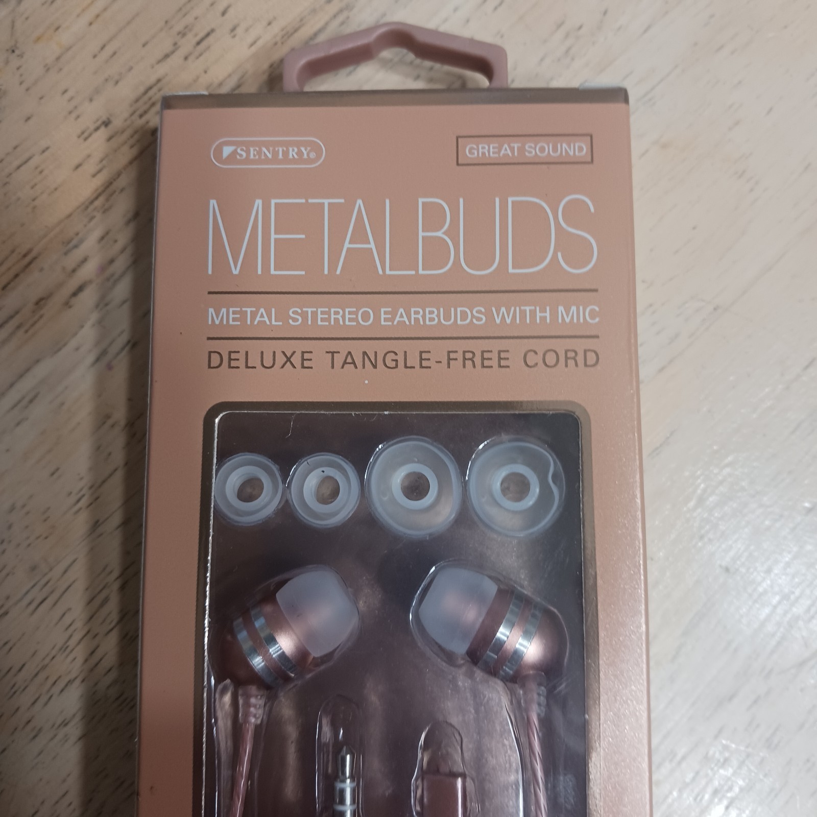 Sentry Metalbuds Ear Buds w/ Mic noise Isolation Tangle-Free Cord Lot Of 5