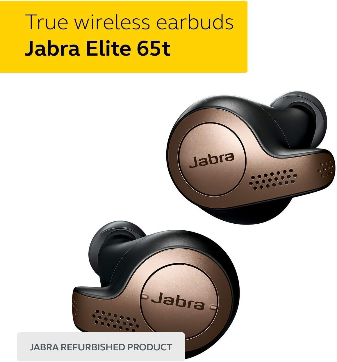 Jabra Elite 65t Black Bronze True Wireless Bluetooth Earbuds Noise Reduction