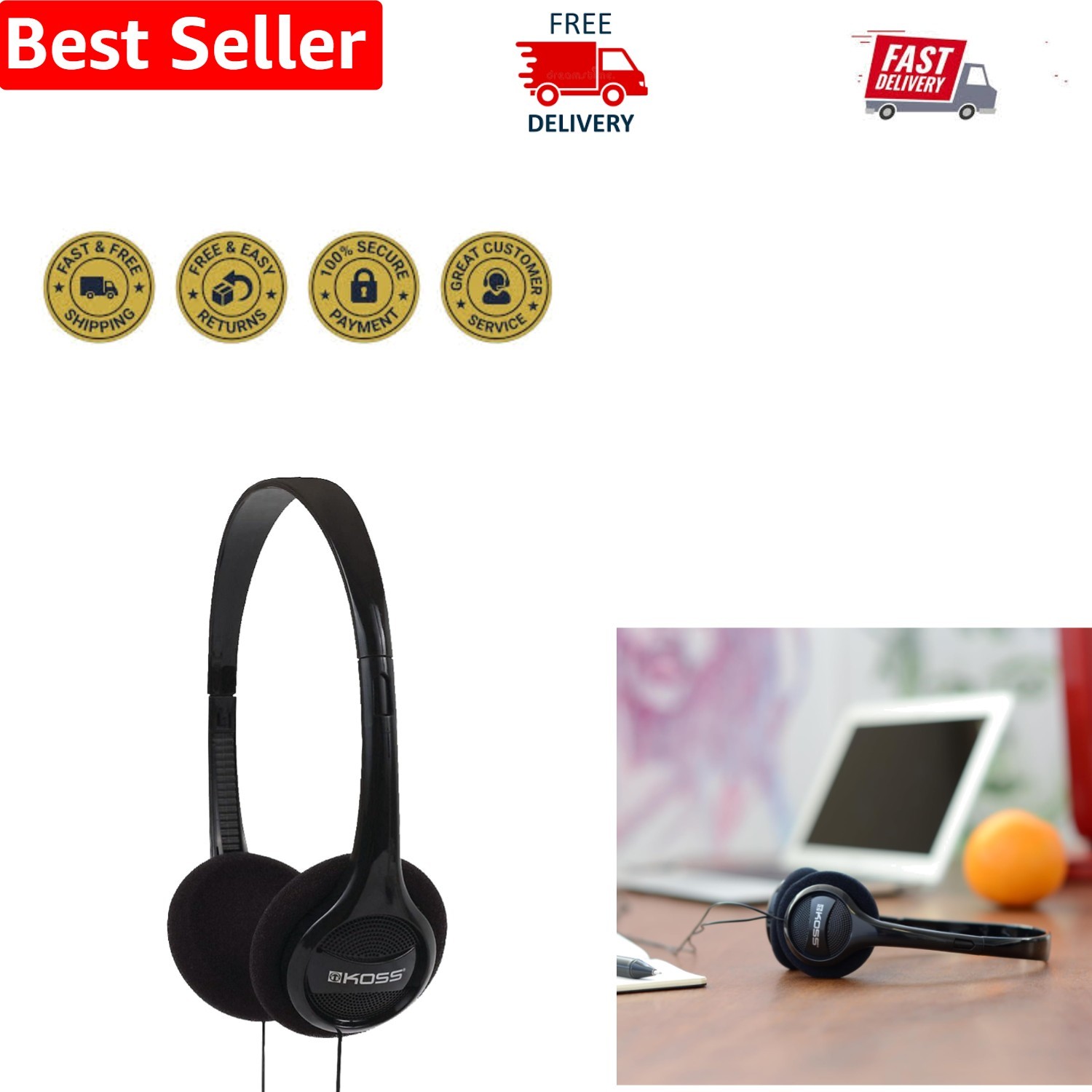 Affordable Lightweight Headphones with 3.5mm Jack – Perfect Everyday Use