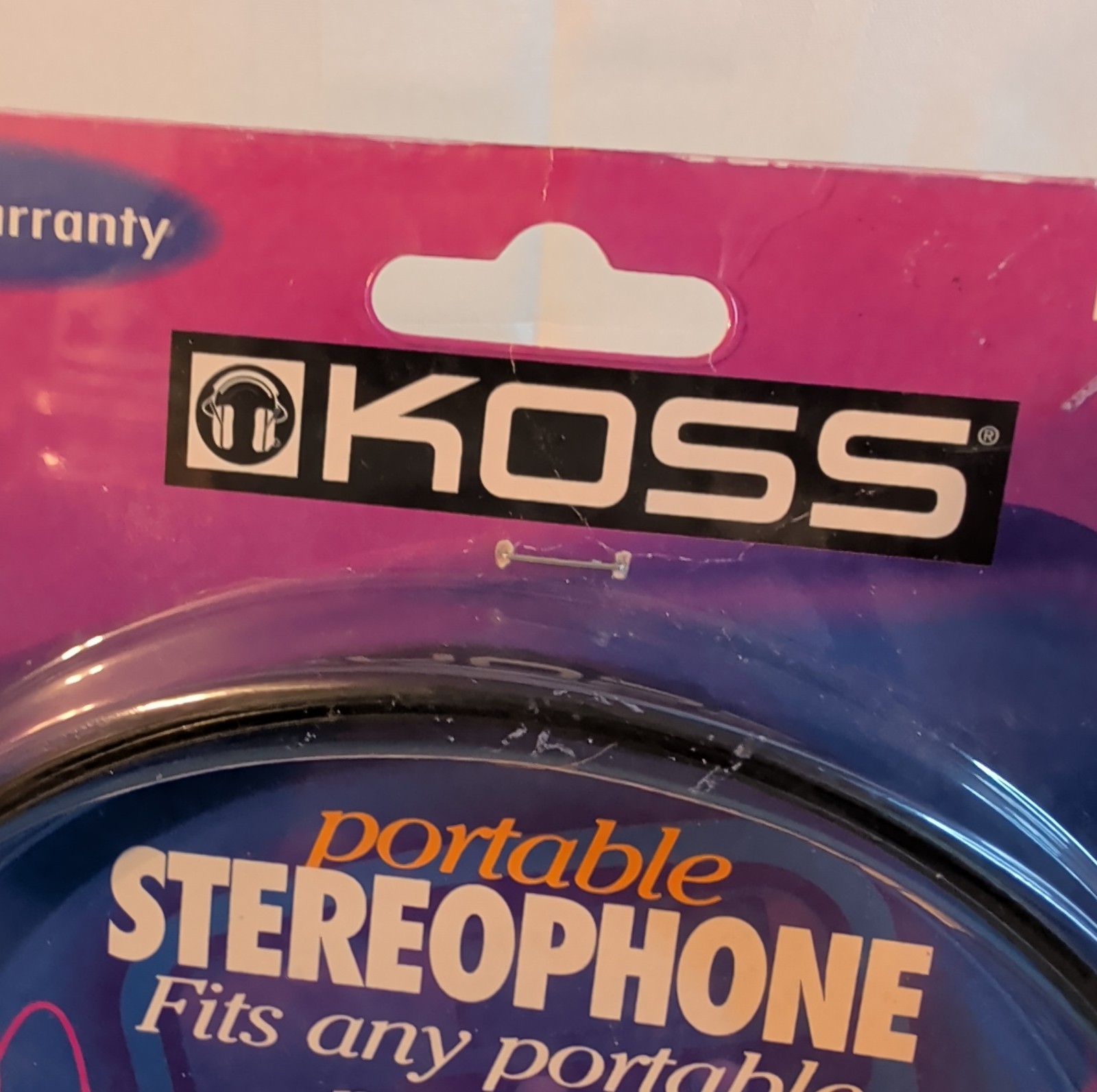 Vintage Koss HP/6 Stereo Headphones w/ Volume Control Cord New