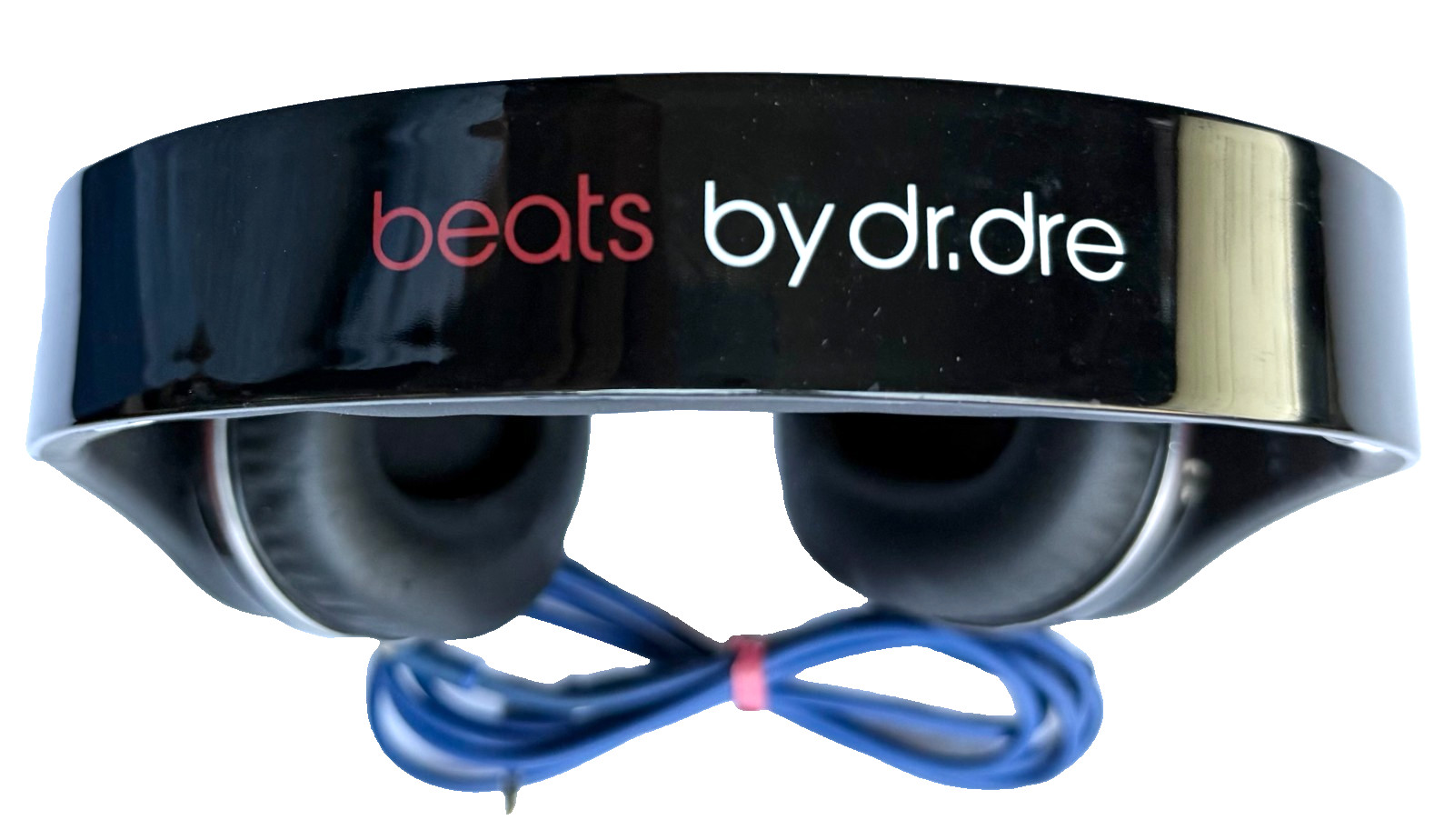 BLACK BEATS BY DR. DRE STUDIO MONSTER WIRED ONLY HEADPHONES & BLUE CABLE