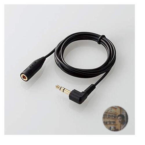 ELECOM EHP-CT23G/10BK 1.0m Headphone Extension Cable Gold-Plated OFC Wire