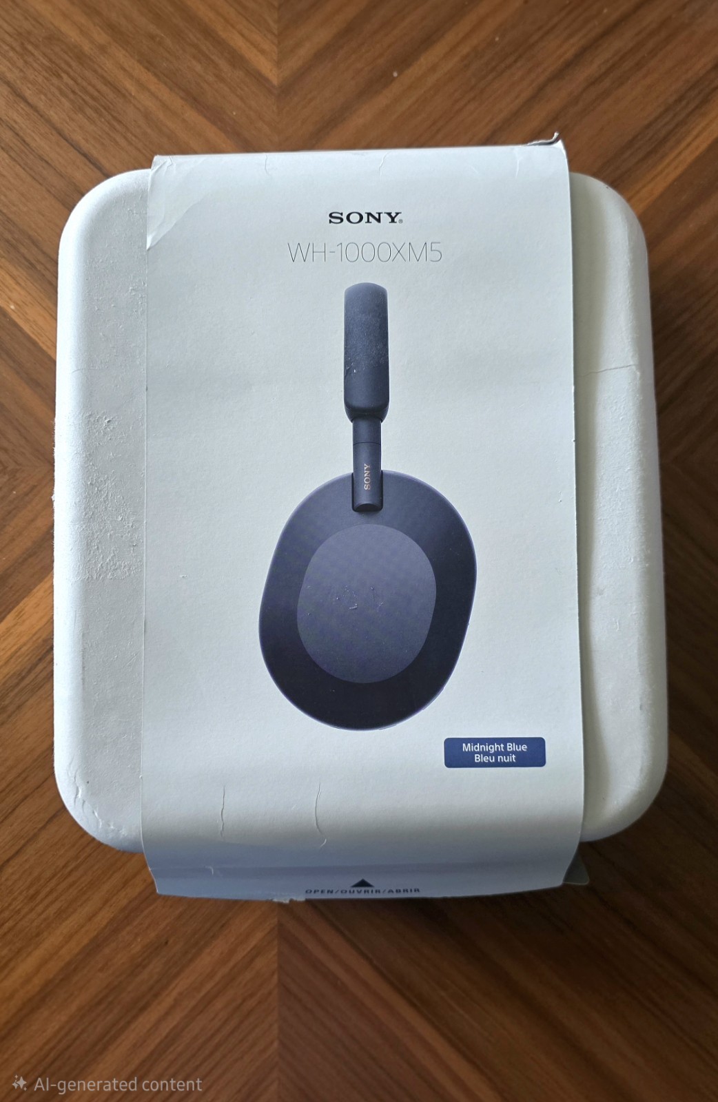 Sony WH-1000XM5 Wireless Noise Canceling Headphones Blue + Case Excellent