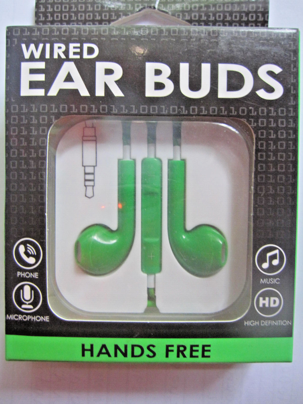 BRAND NEW 3 colors HD WIRED HANDS FREE EAR BUDS 3.5mm Audio Port Watch-Us EARBUD