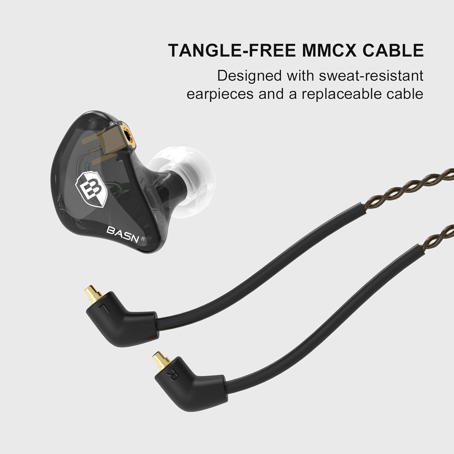 Bsinger In-Ear Monitor Headphones: Pro Sound Isolation with Dual Drivers Black