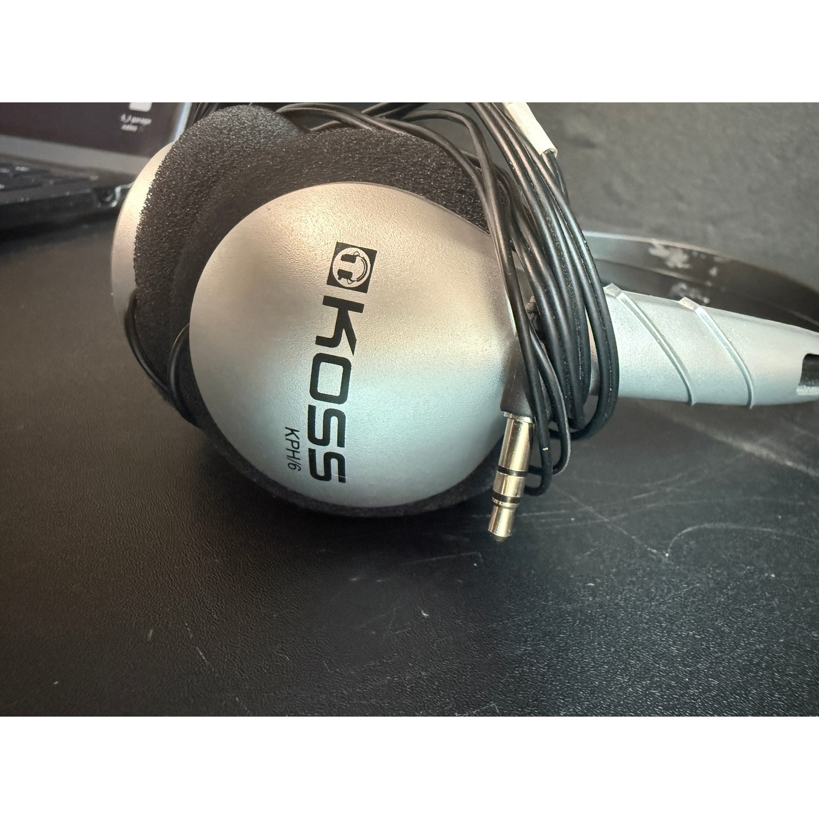 VTG Koss KPH6 Wired On-Ear Headphones Silver Black 3.5mm Jack Retro Y2K 90s