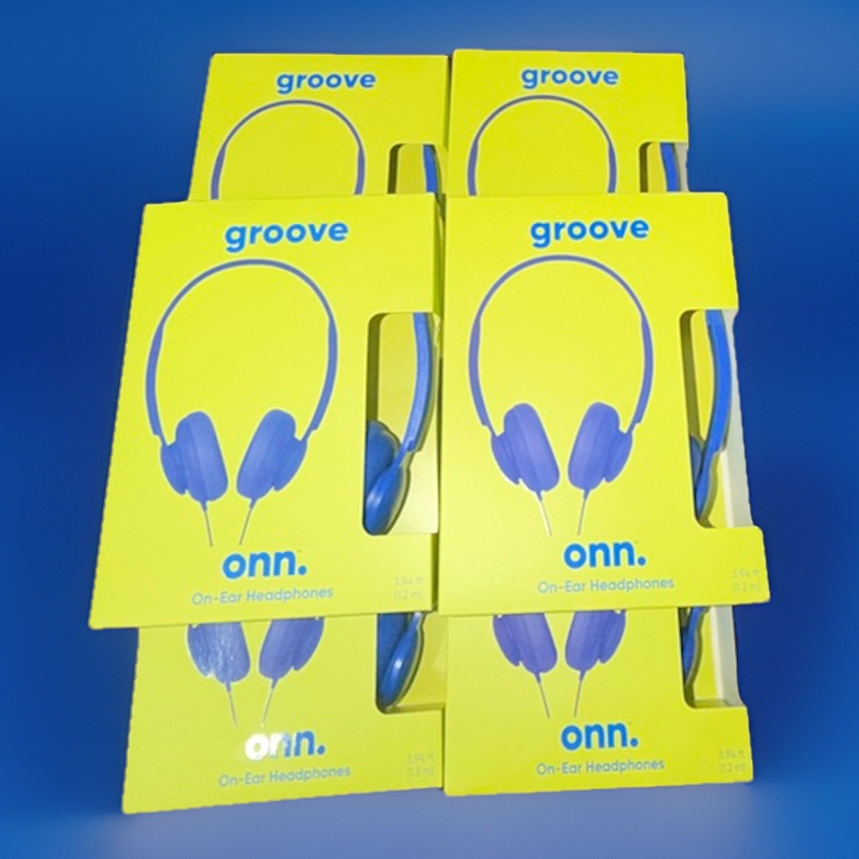 Groove onn. Wired On-Ear Headphones~Blue 3.5mm Jack~ 4ft Cord~NEW IN BOX