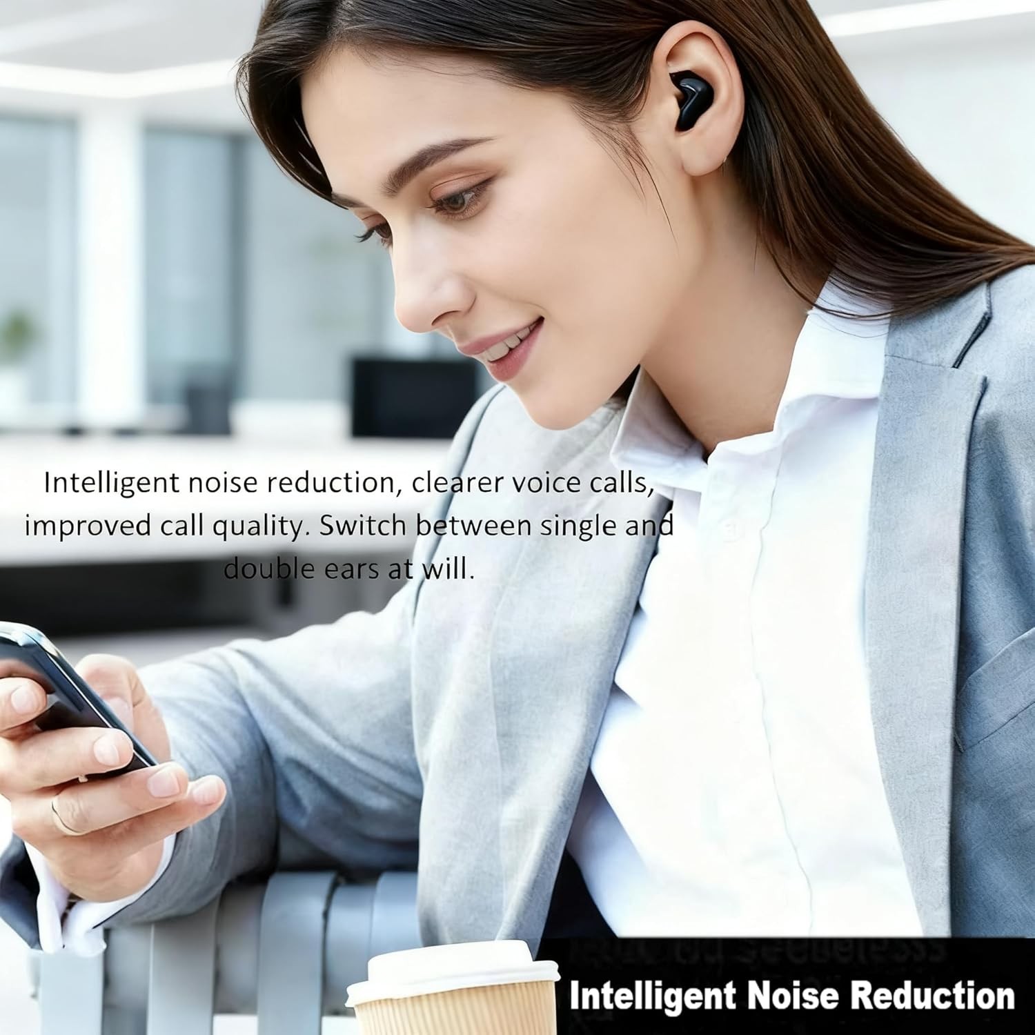 Invisible Sleep Wireless Earbuds Bluetooth 5.3 Headset TWS Waterproof Earphone