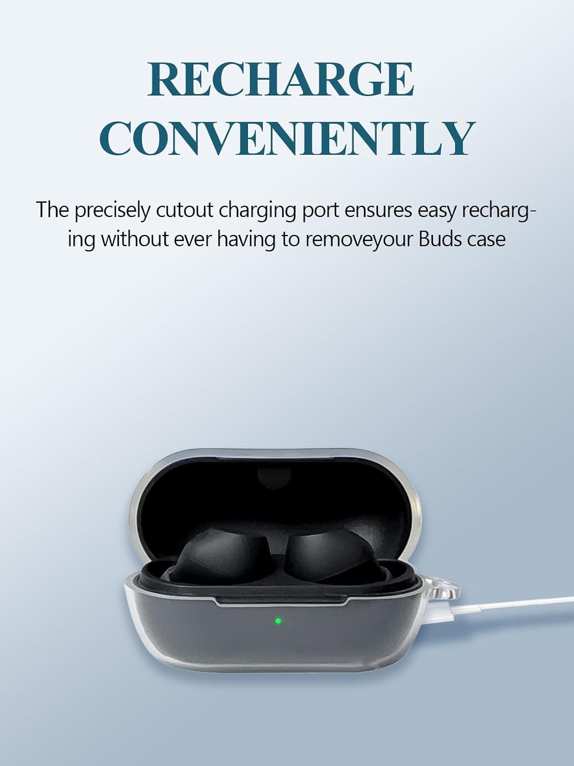 Case Cover for Sony WF-C710N Truly Wireless Noise-Canceling Earbuds, Clear Soft