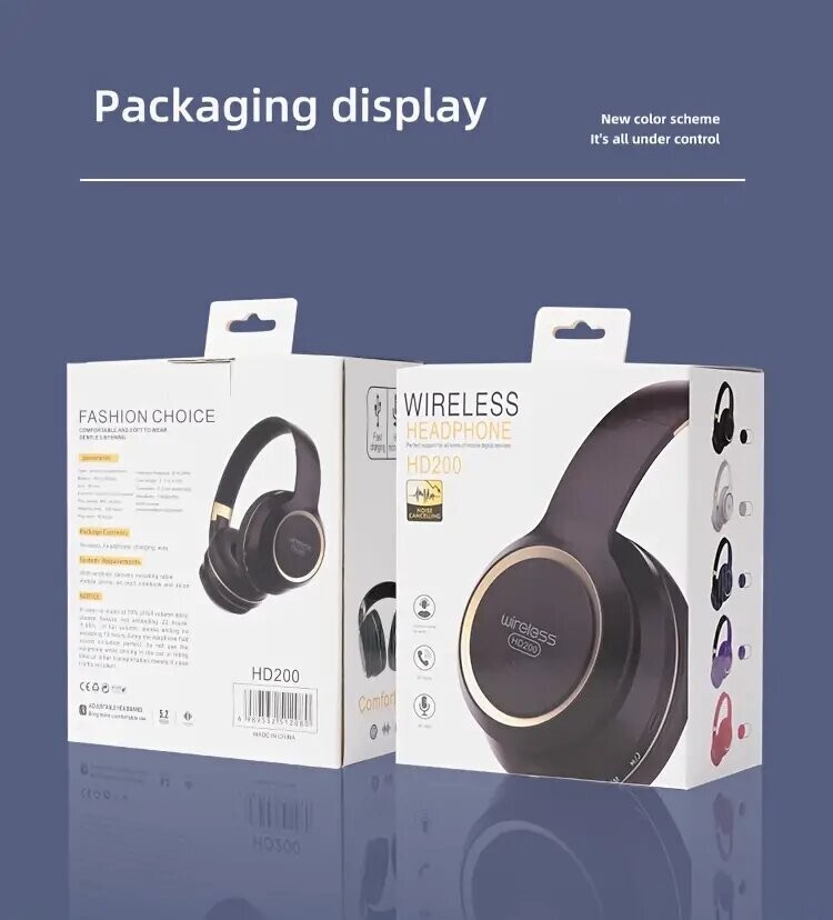 Wireless Noise Canceling Multifunctional Bluetooth 5.2 Headphones HD Sound