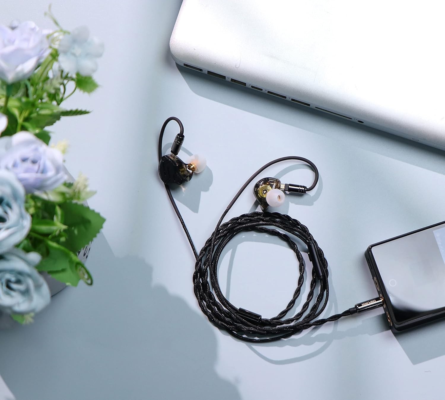 4N OFC in Ear Monitor Cable, 3.5mm Plug, 1.25m