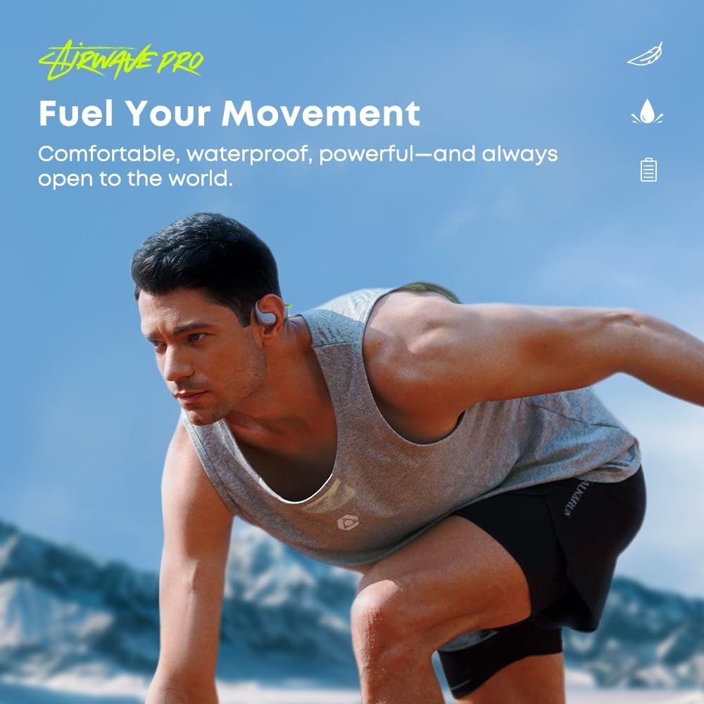Langsdom Running Headphones Airwave Pro Open Ear Lightweight Skin-Friendly