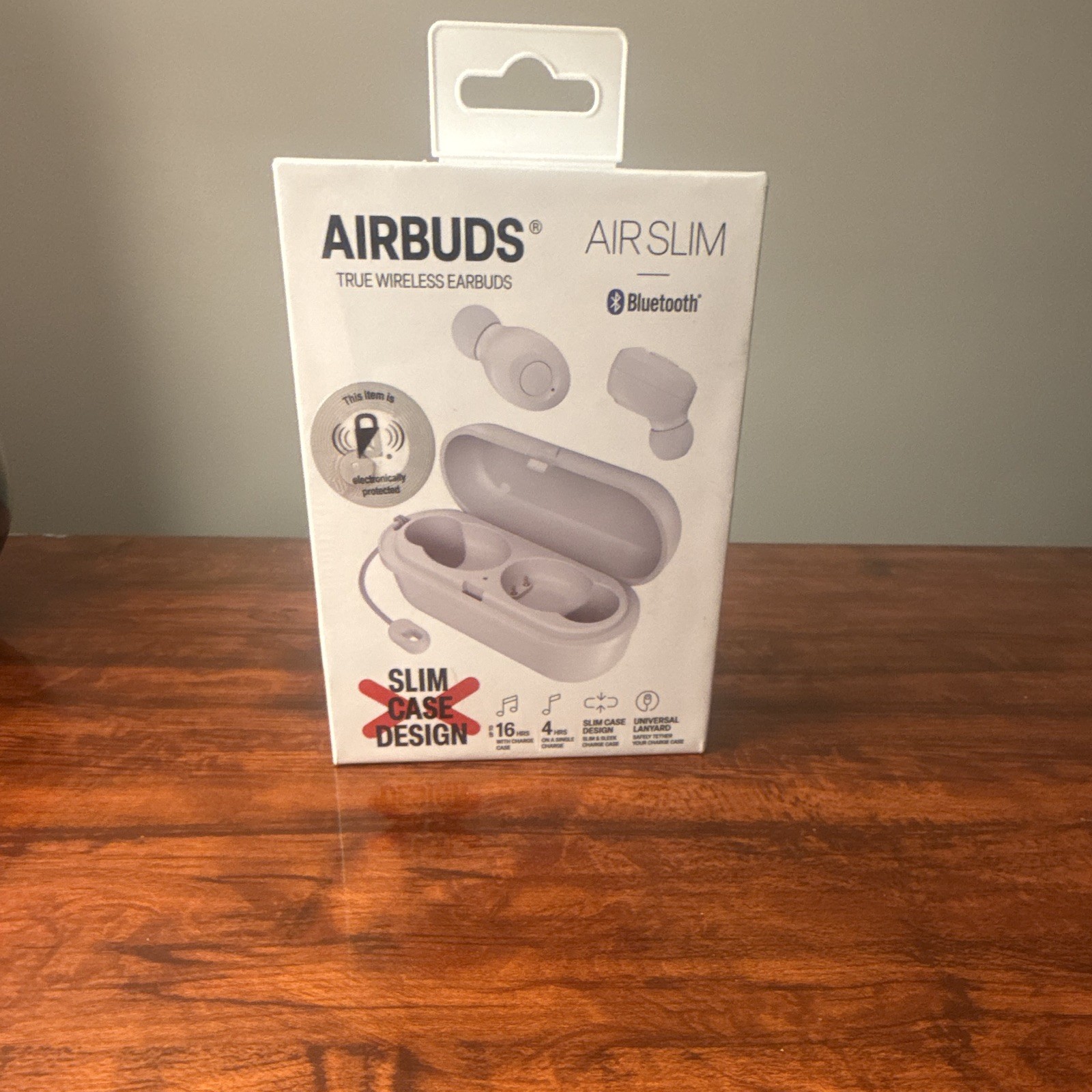 Airbuds Air Slim True Wireless Bluetooth In-Ear Earbuds w/ Mic, White