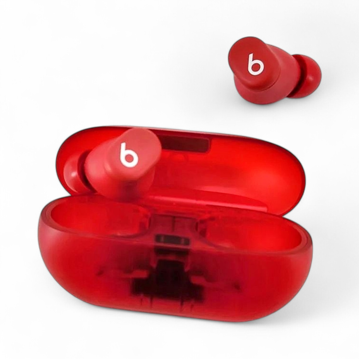 Beats Solo Buds True Wireless Bluetooth Earbuds Transparent Red MUW03LL/A