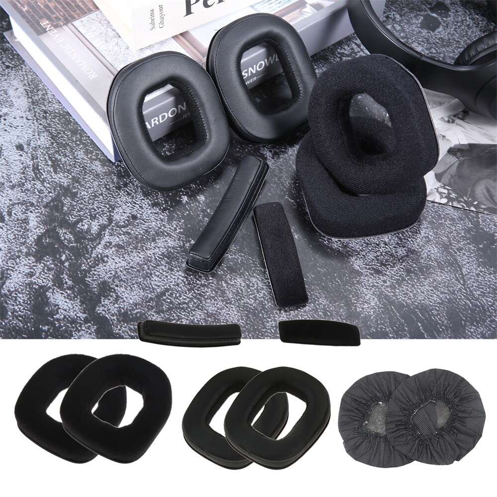 Earpad/Headband/Dustproof Cover Black for Logitech Astro A30 A40 A50 Headphones