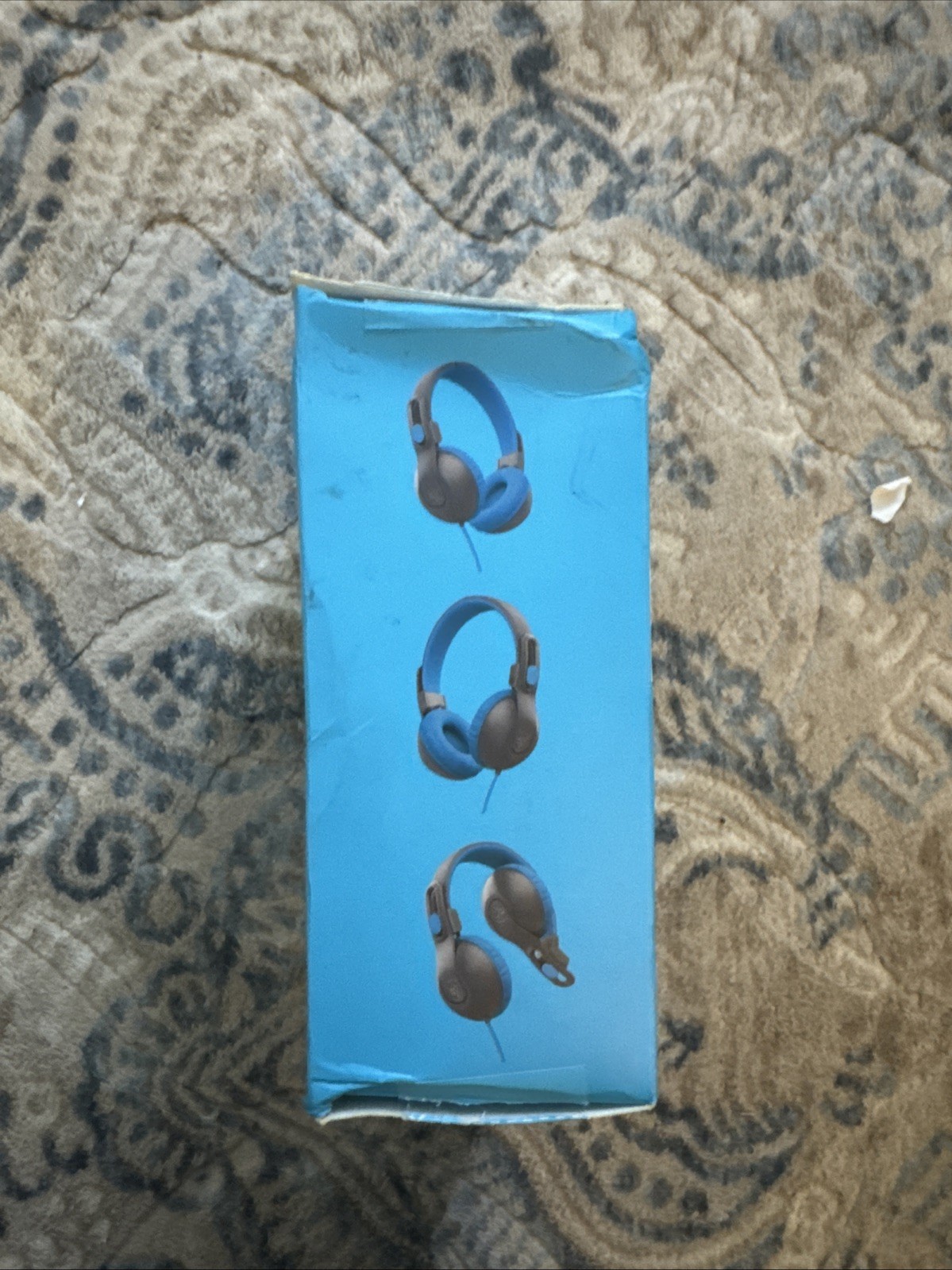 JBuddies Studio 2 Wired Kids Headphones – Gray/Blue – New! W/ Microphone 85dB 6+