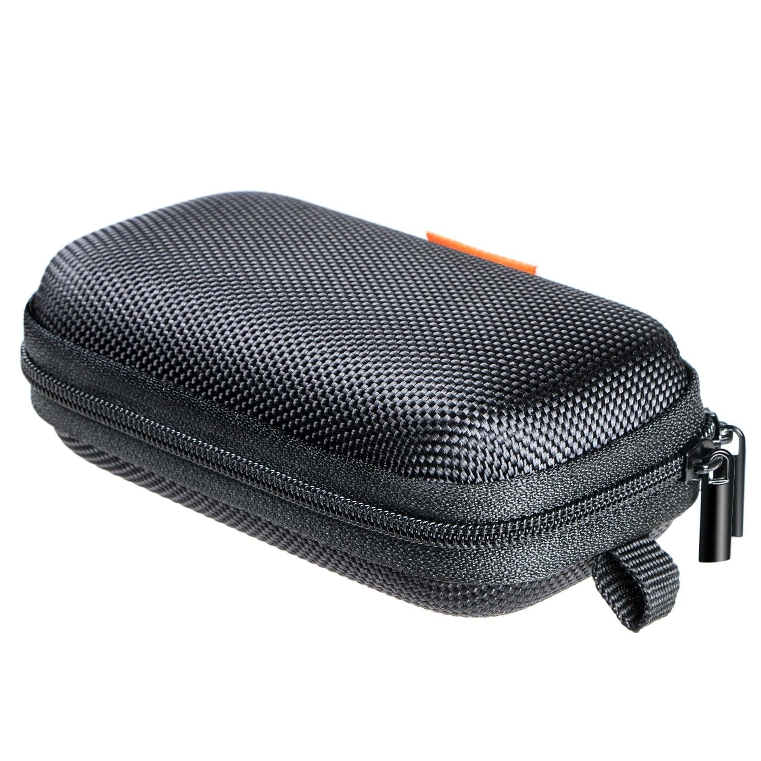 Small Hard EVA Case, Portable Earbud Zipper Pouch with Mesh Pocket,Black | Unive