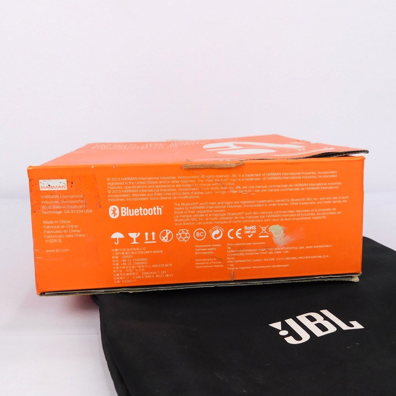 JBL J56BT Wireless Bluetooth Headphones On Ear Tested With Box Bag And Cords