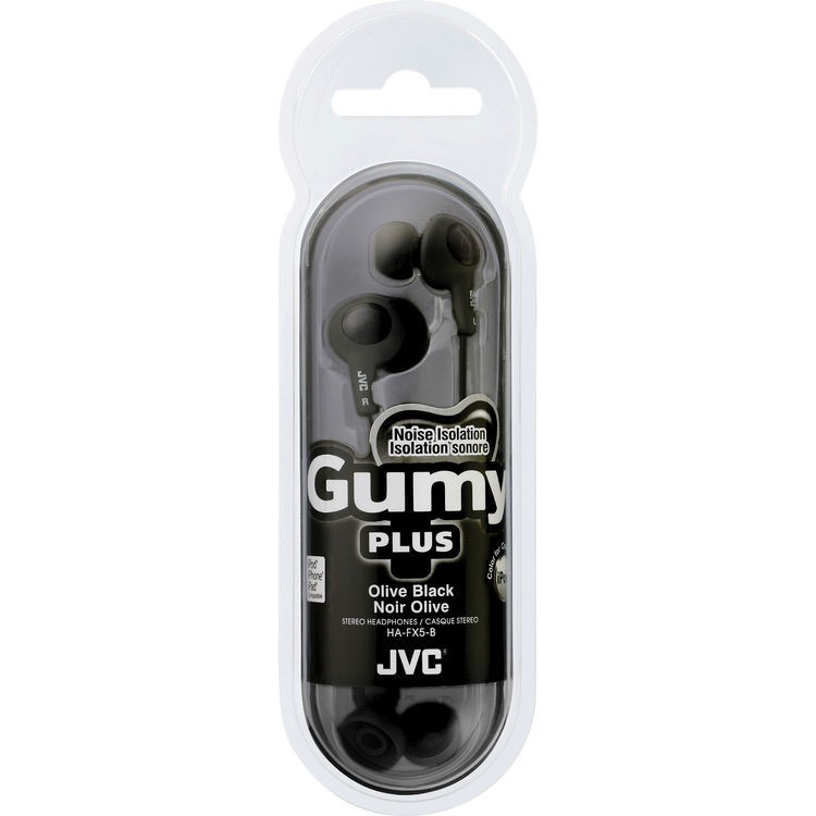 JVC HA-FX5 Gumy Plus Earbuds in Blister Package, Brand New