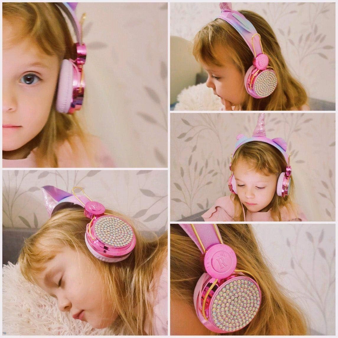 Adjustable Headband Wired Headphones for Girls