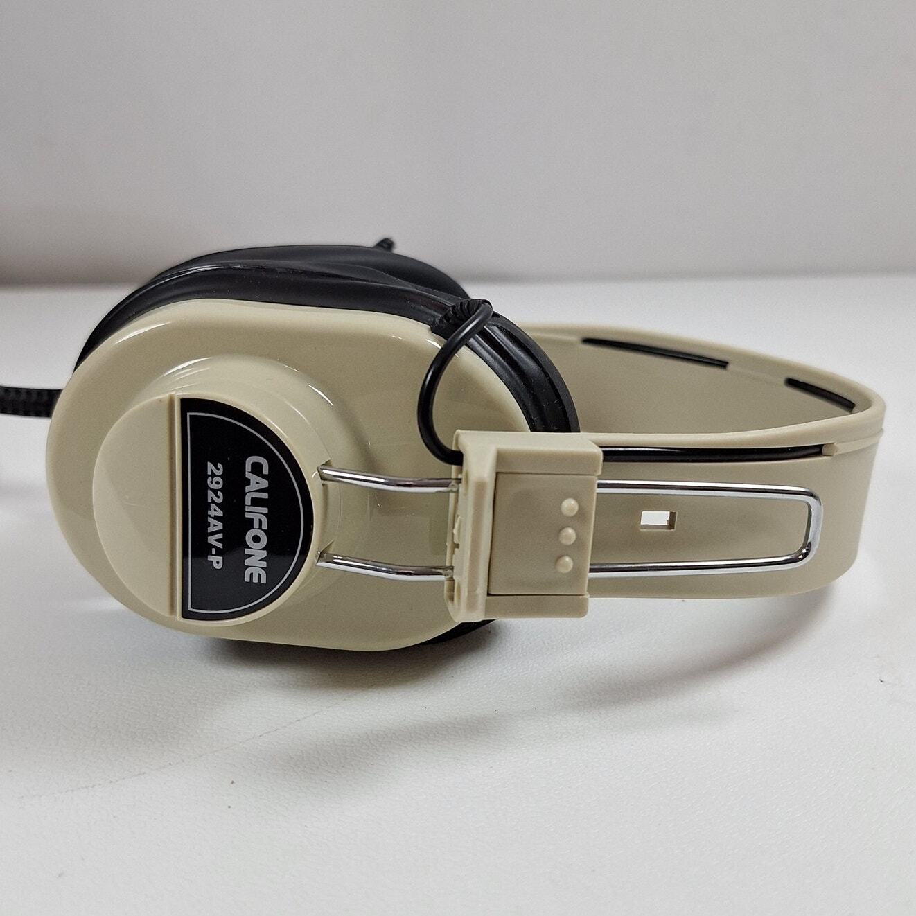 Califone 2924AV-P Headphones with Coiled Cable & 3.5mm Adapter