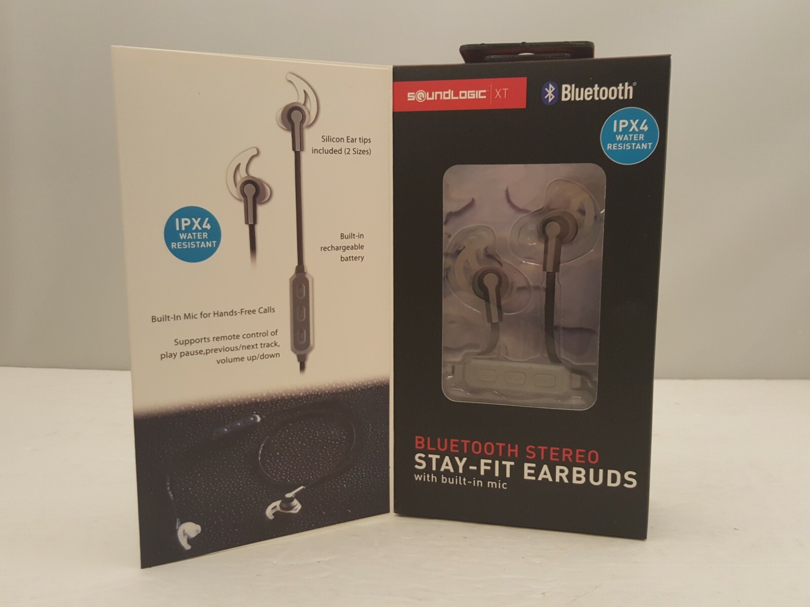 SOUNDLOGIC | XT Stay Fit Earbuds w Mic & Charge Cable | Bluetooth Stereo 615476