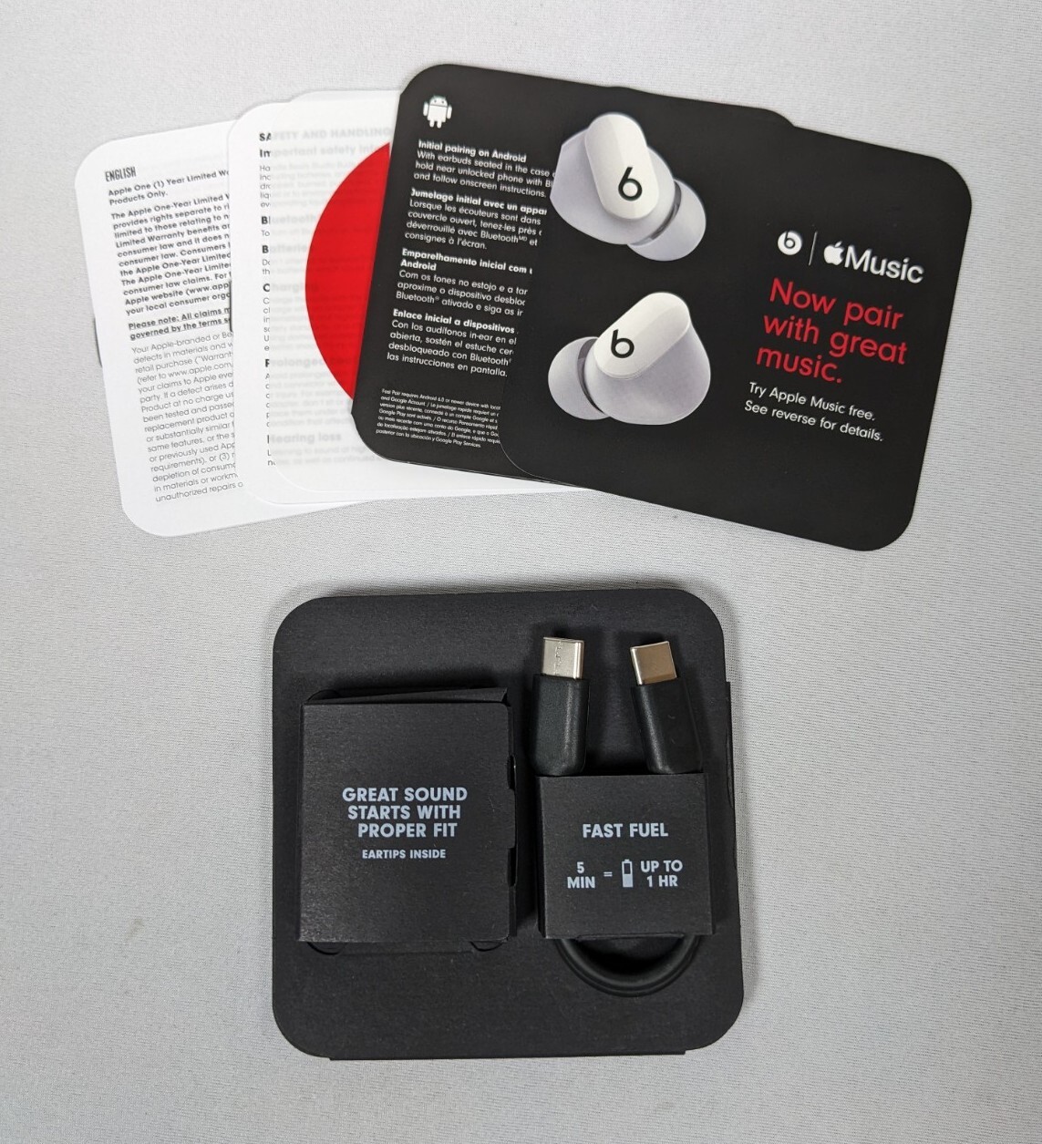 Beats Studio Buds-True Wireless Noise Cancelling Earbuds (White)