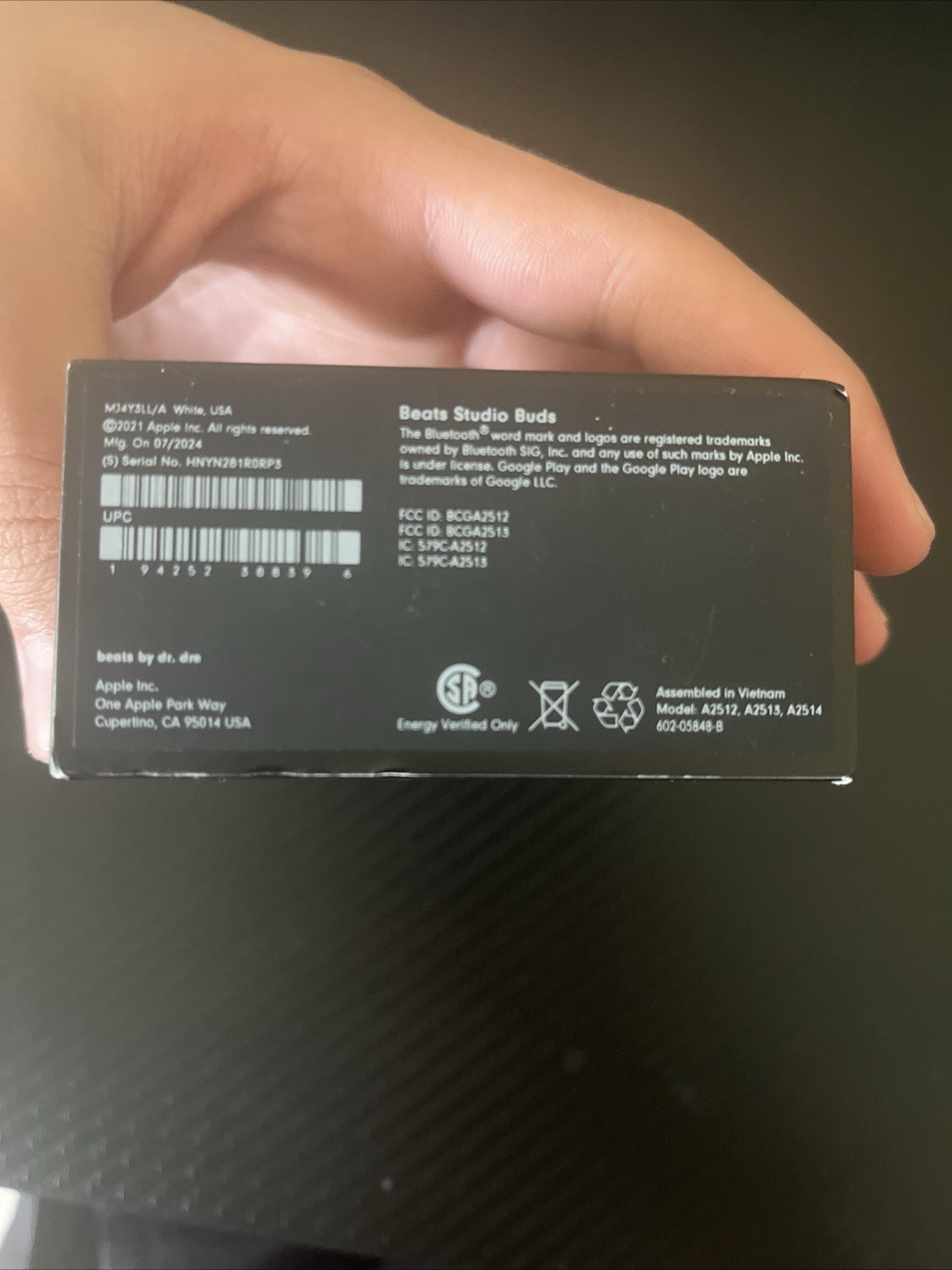 Beats by Dr. Dre Studio Buds – White Brand New Sealed