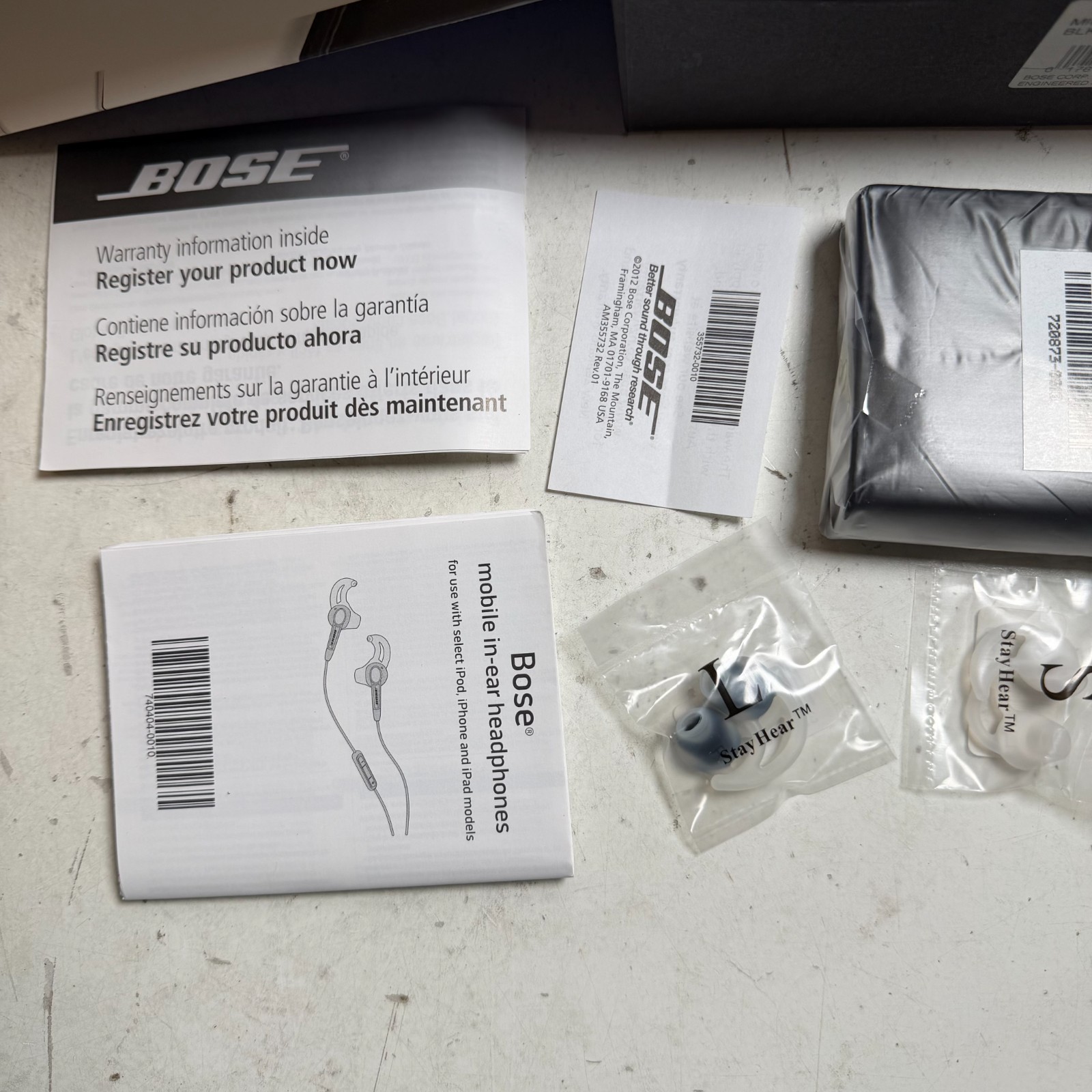 Bose MIE2 Black Water Resistant Sound Isolation Mobile In-The-Ear Headphones