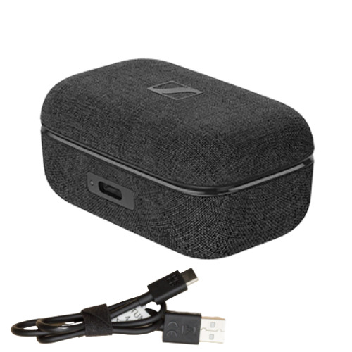 Sennheiser Momentum 4 Charging Case Replacement Black Graphite W/ Cable