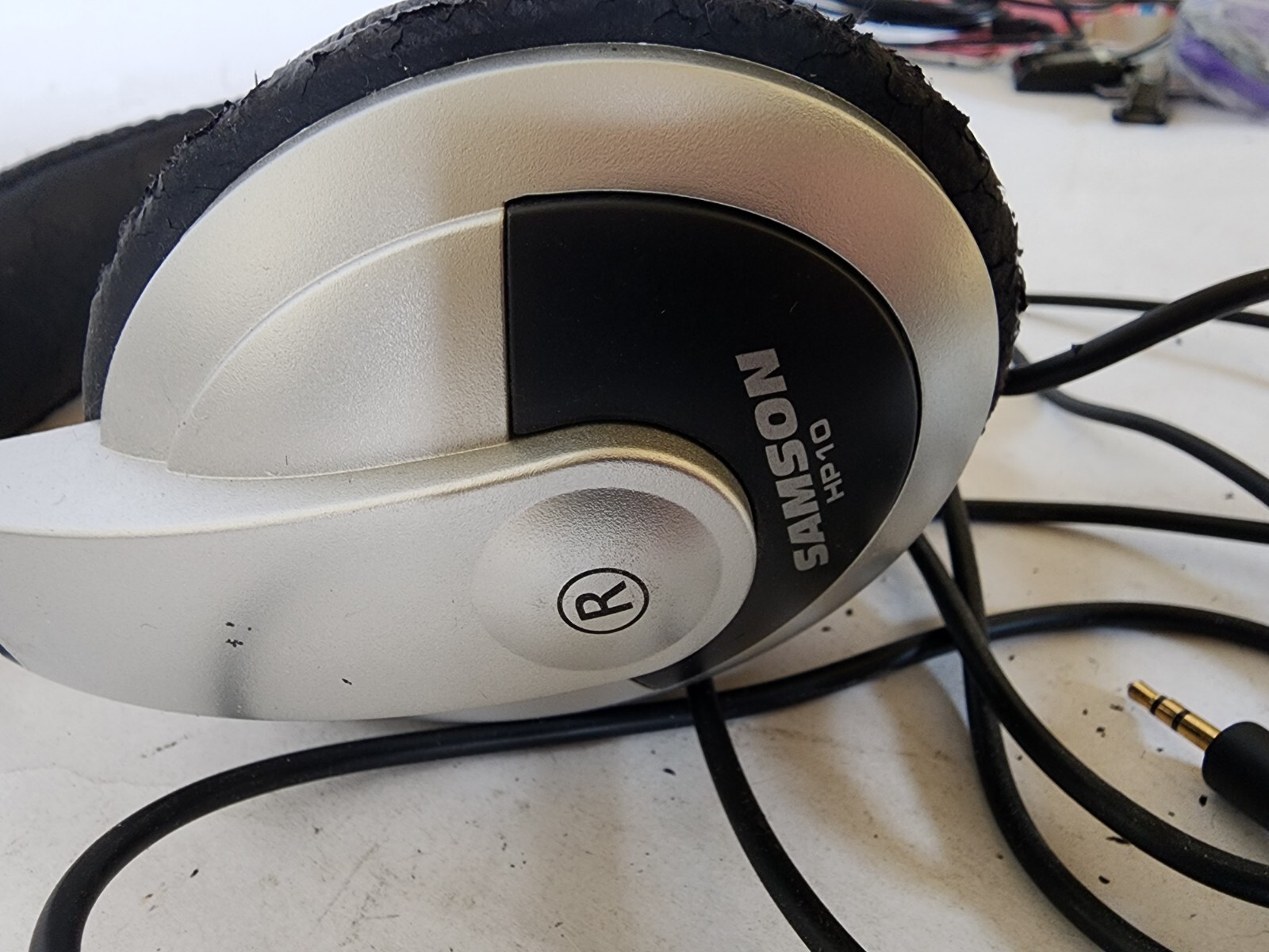 Samson HP10 Stereo Headphones Black And Silver Tested Wired