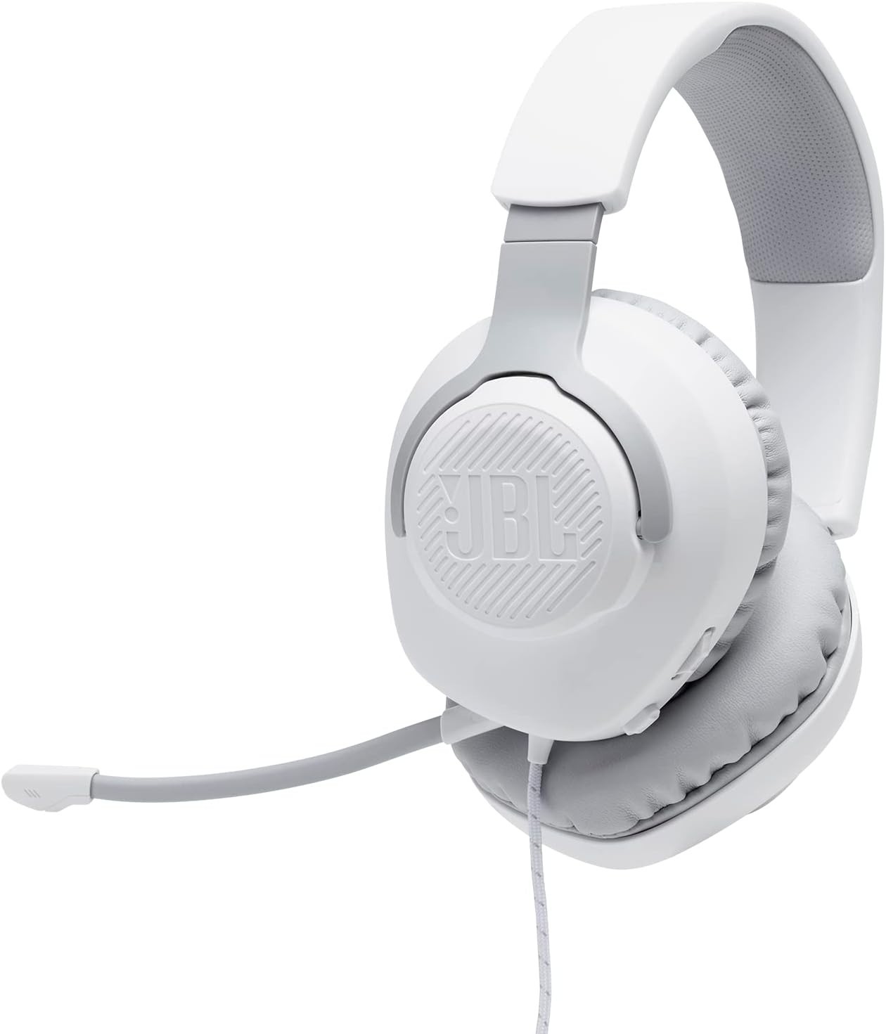 Jbl Quantum 100 Wired Over-ear Gaming Headphones With Detachable Mic White NEW!!