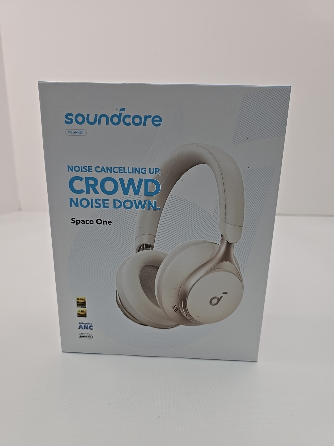 New Soundcore by Anker space one Active Noise Cancellation Headphones Beige
