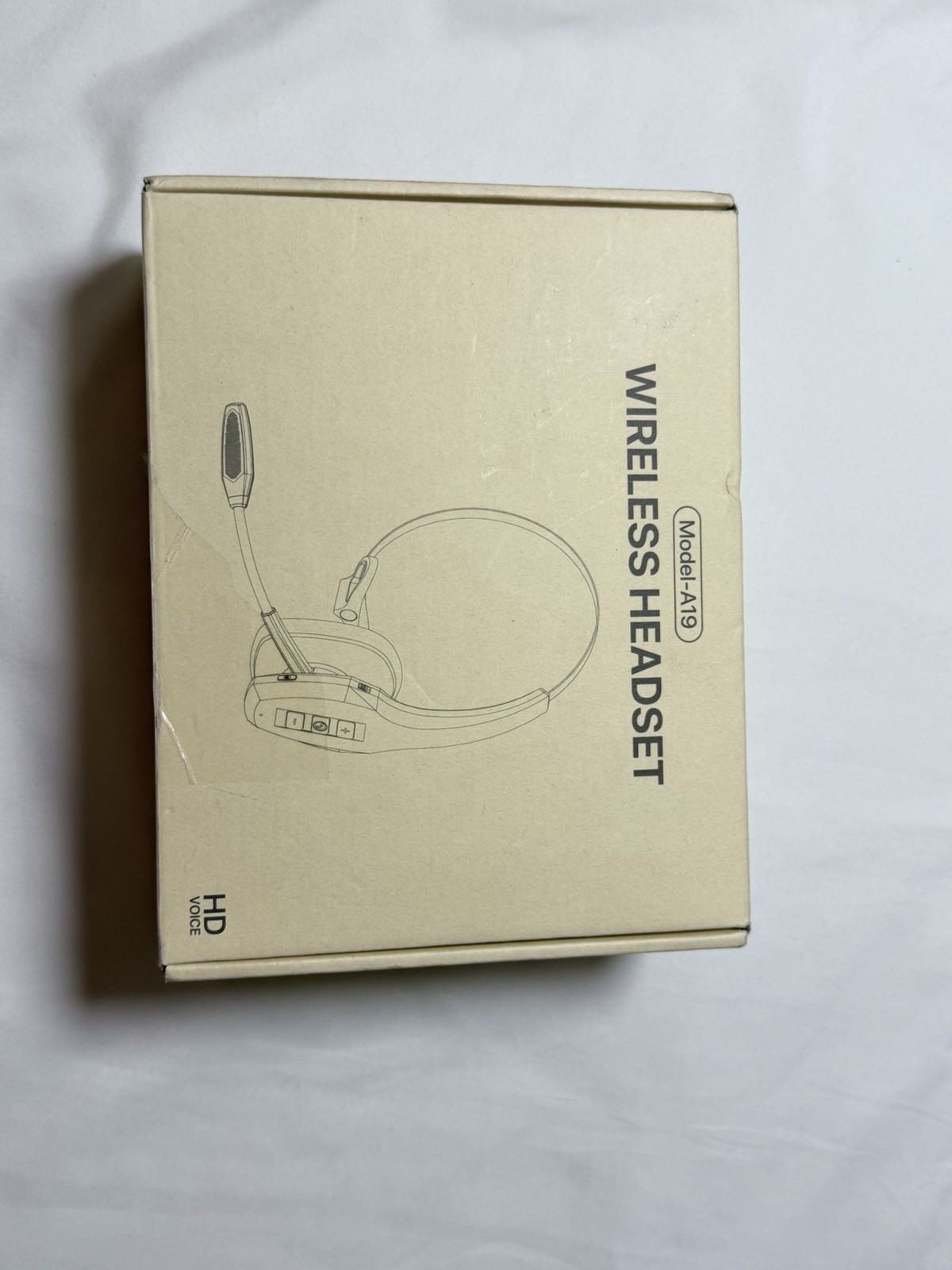 A19 Wireless Headset, Noise Cancelling – Bluetooth, HD Sound/Voice Black