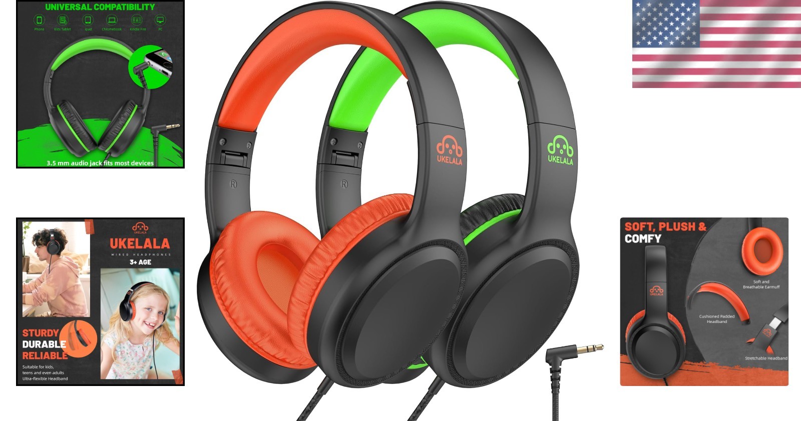 Youth Wired Headphones – School Airplane Travel